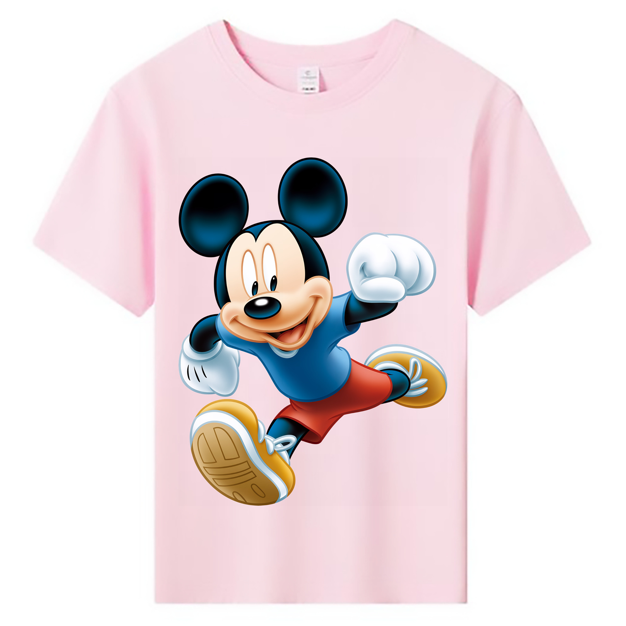 （画像用） ミッキーマウス Mickey Mouse 綿100％キッズTシャツ（フロントプリント）