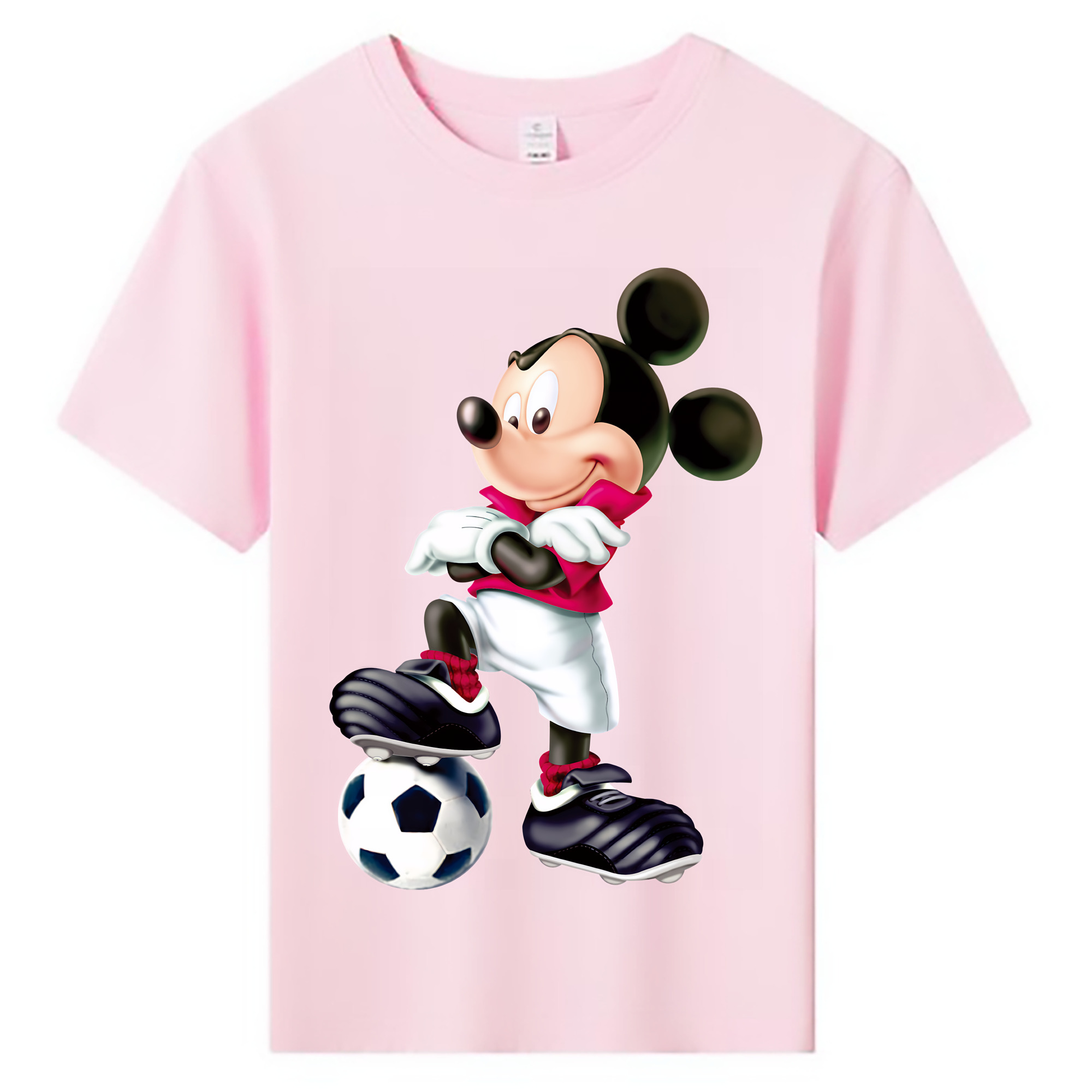 （画像用） ミッキーマウス Mickey Mouse 綿100％キッズTシャツ（フロントプリント）