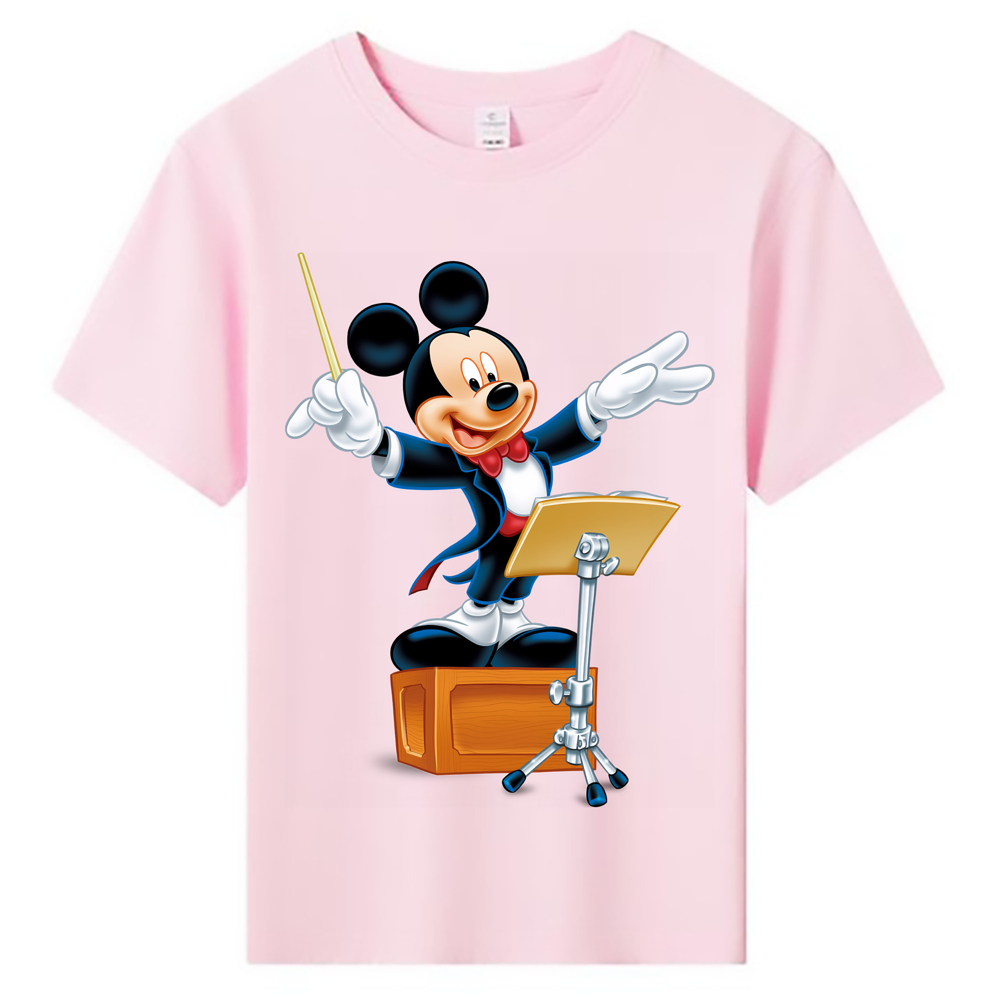 （画像用） ミッキーマウス Mickey Mouse 綿100％キッズTシャツ（フロントプリント）