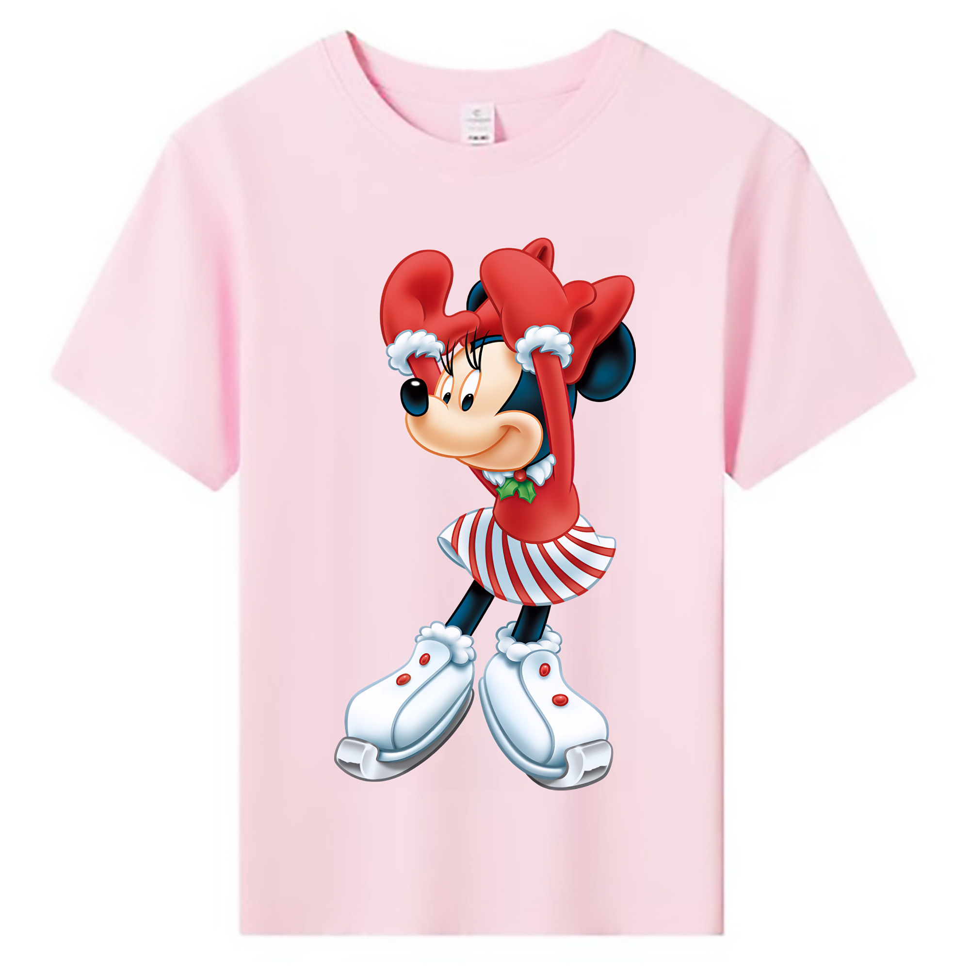 （画像用） ミッキーマウス Mickey Mouse 綿100％キッズTシャツ（フロントプリント）
