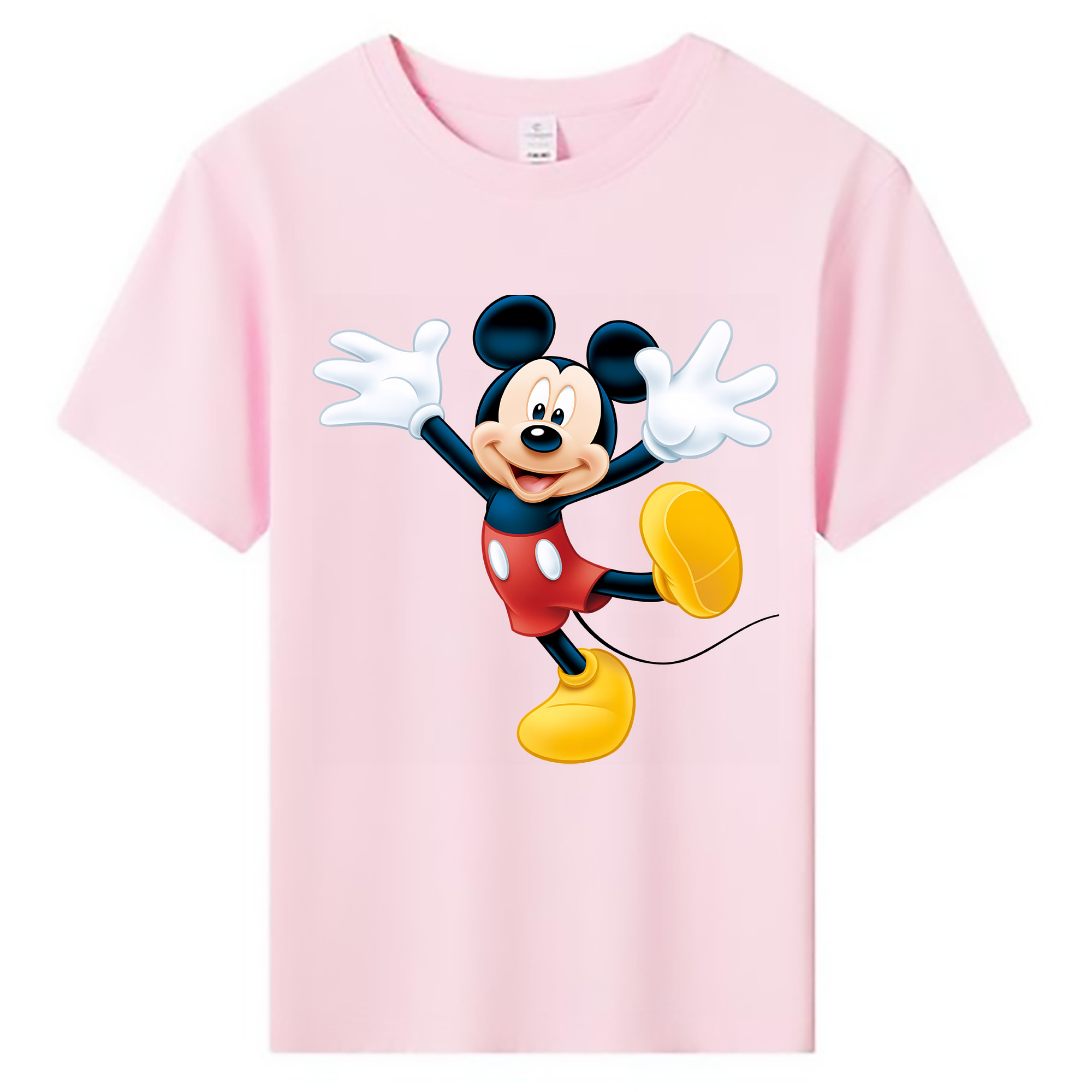 （画像用） ミッキーマウス Mickey Mouse 綿100％キッズTシャツ（フロントプリント）
