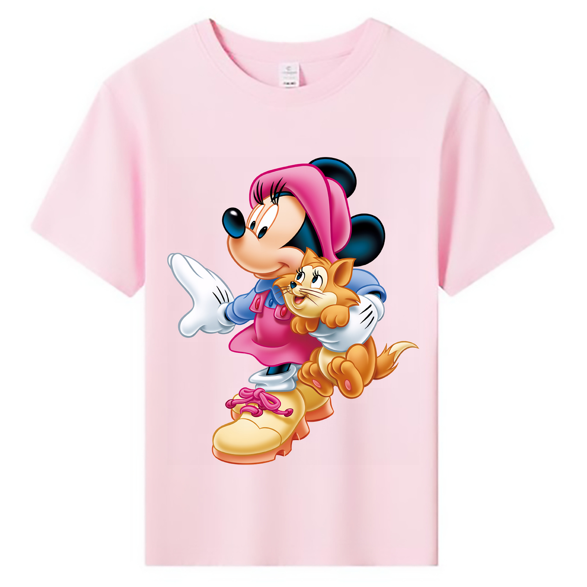 （画像用） ミッキーマウス Mickey Mouse 綿100％キッズTシャツ（フロントプリント）