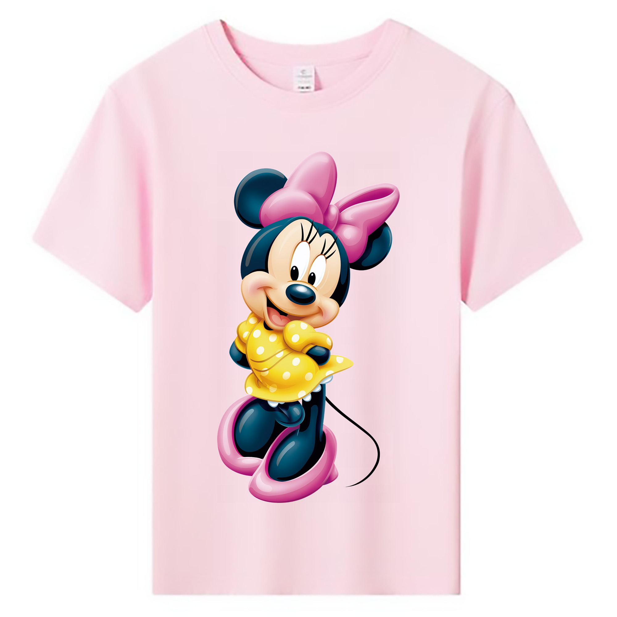 （画像用） ミッキーマウス Mickey Mouse 綿100％キッズTシャツ（フロントプリント）