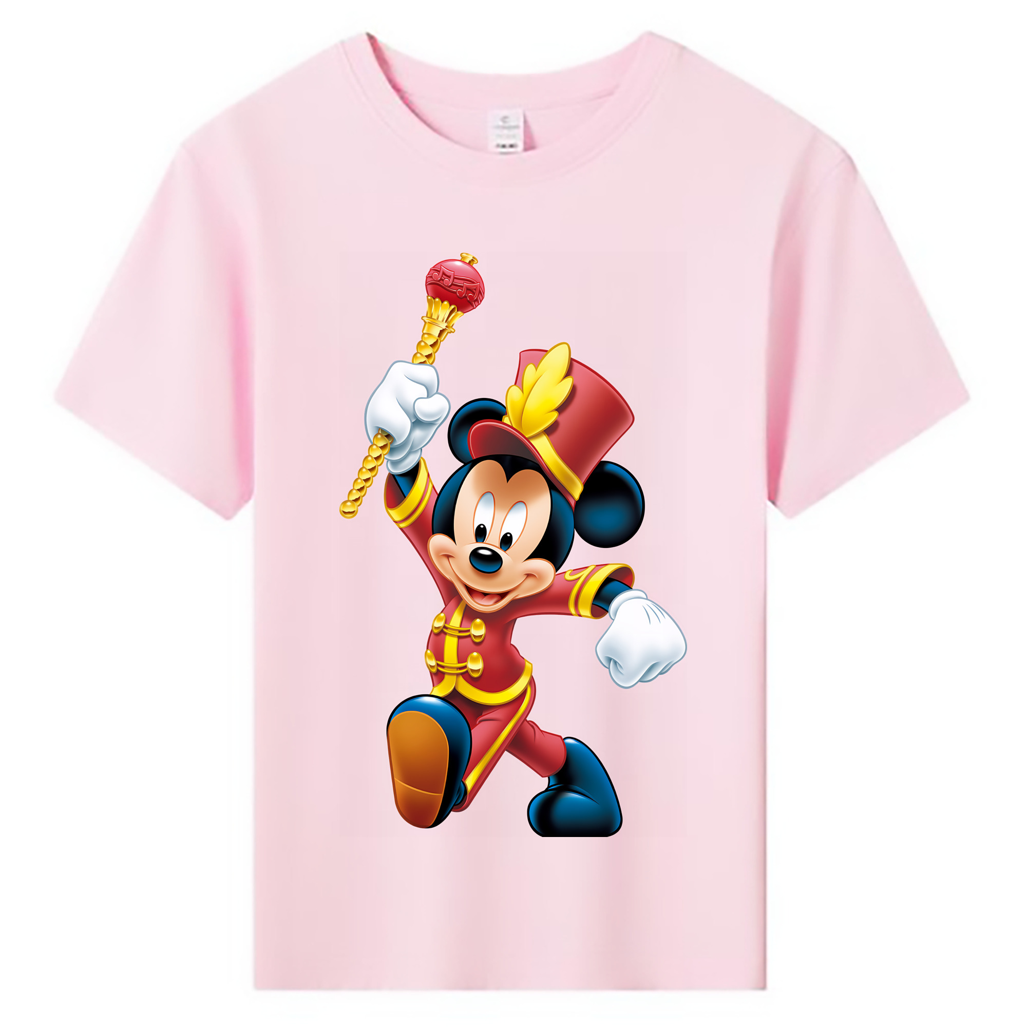 （画像用） ミッキーマウス Mickey Mouse 綿100％キッズTシャツ（フロントプリント）