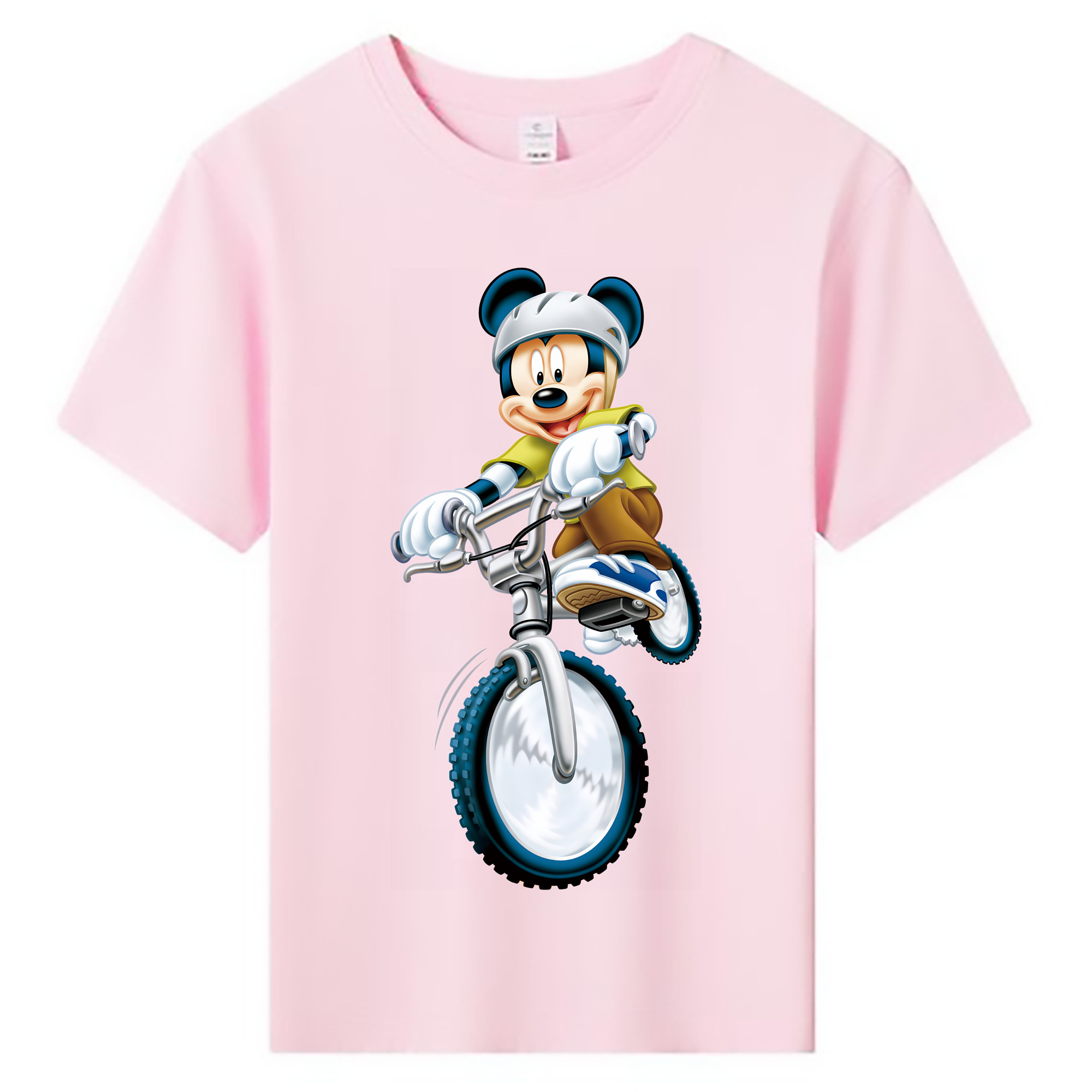（画像用） ミッキーマウス Mickey Mouse 綿100％キッズTシャツ（フロントプリント）