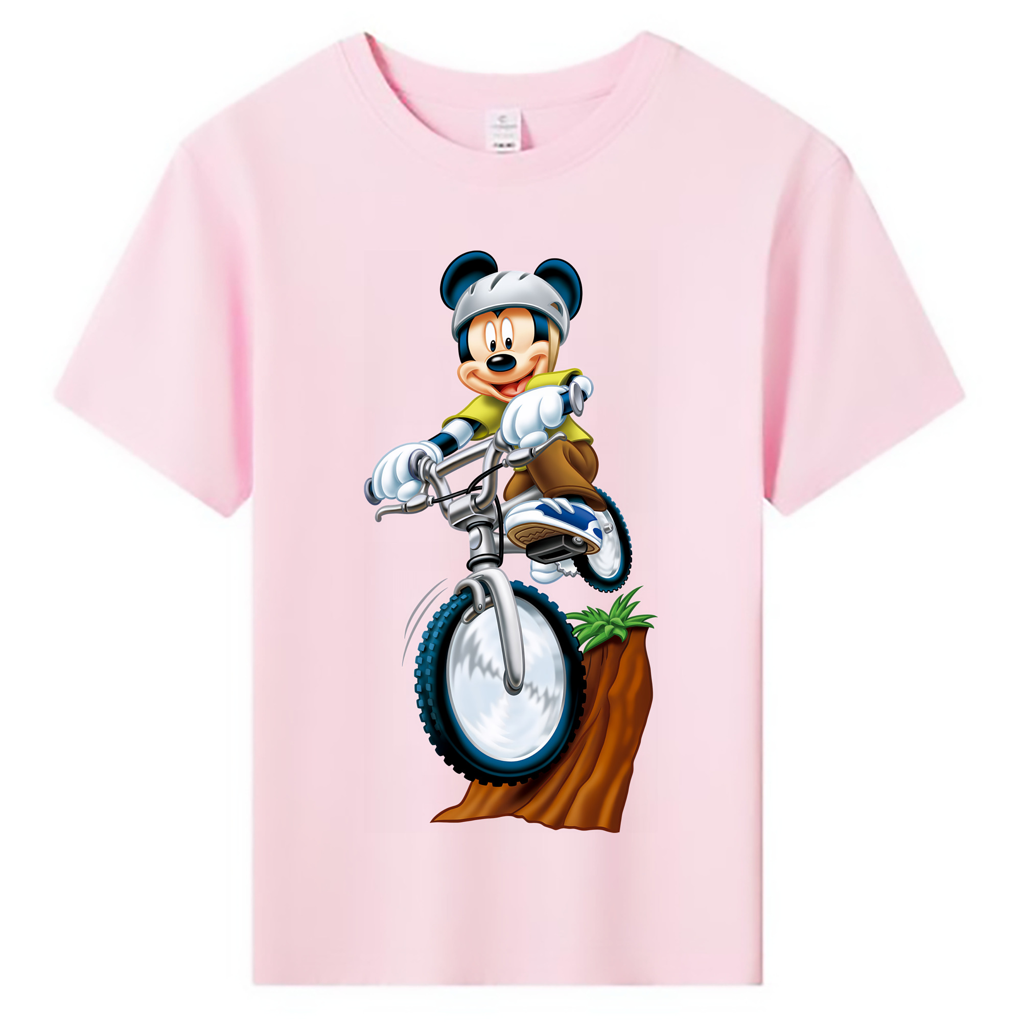 （画像用） ミッキーマウス Mickey Mouse 綿100％キッズTシャツ（フロントプリント）