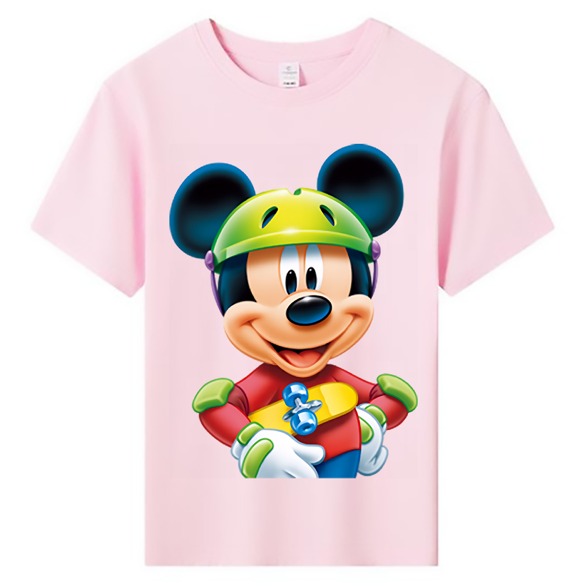 （画像用） ミッキーマウス Mickey Mouse 綿100％キッズTシャツ（フロントプリント）