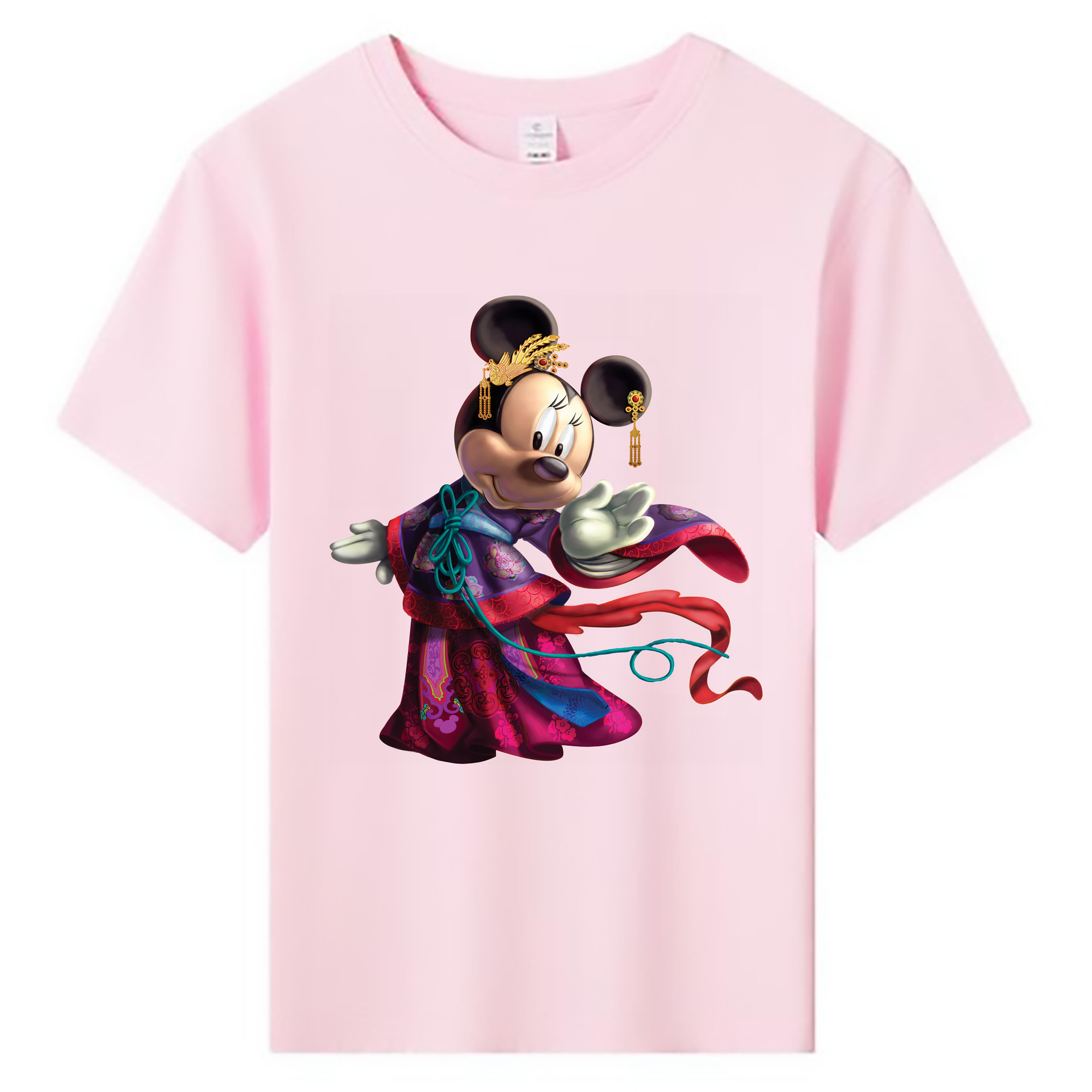 （画像用） ミッキーマウス Mickey Mouse 綿100％キッズTシャツ（フロントプリント）