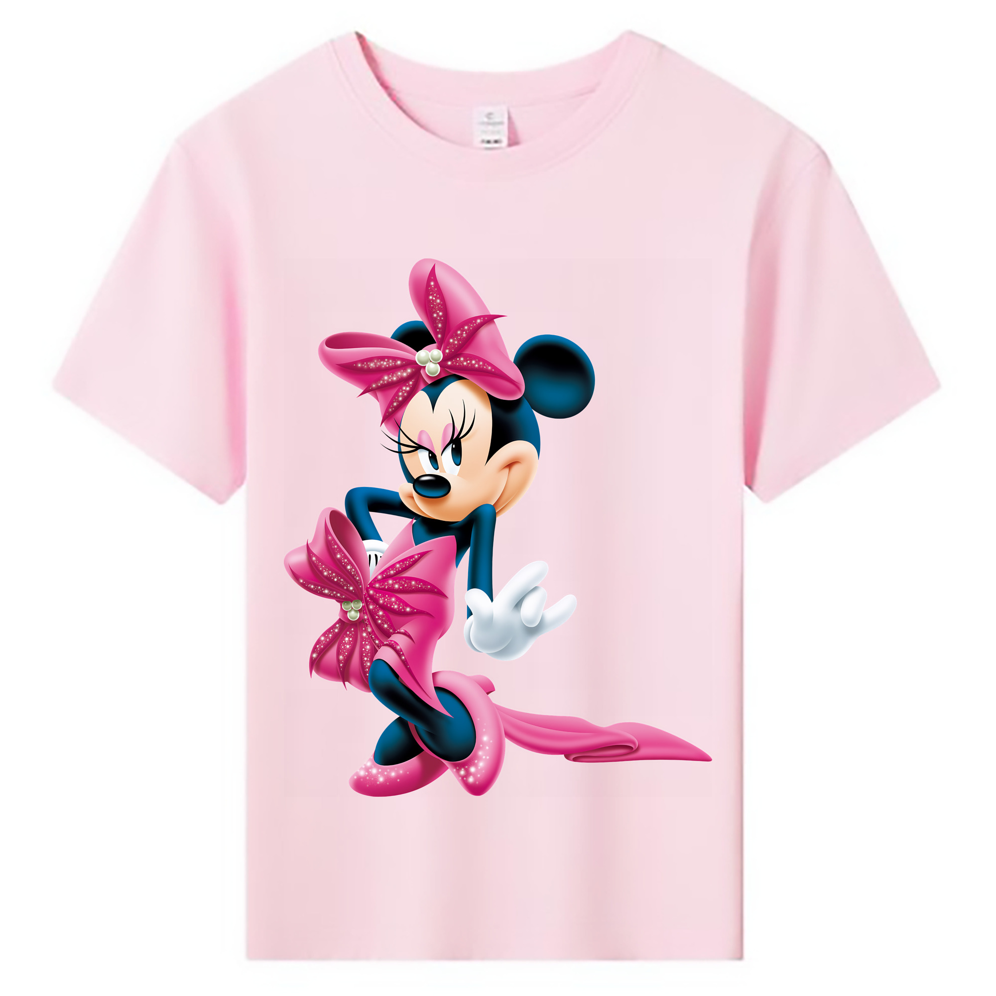 （画像用） ミッキーマウス Mickey Mouse 綿100％キッズTシャツ（フロントプリント）