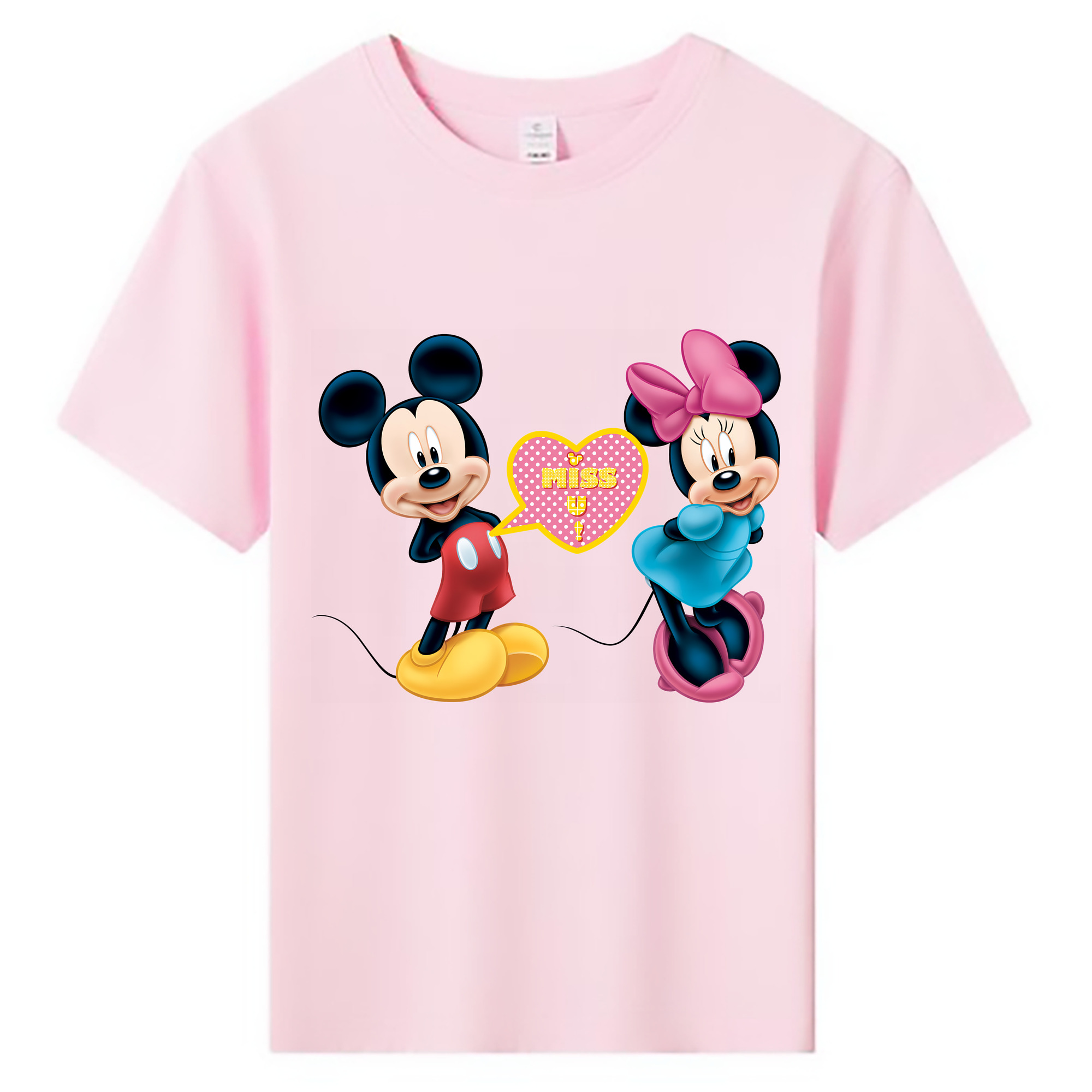 （画像用） ミッキーマウス Mickey Mouse 綿100％キッズTシャツ（フロントプリント）
