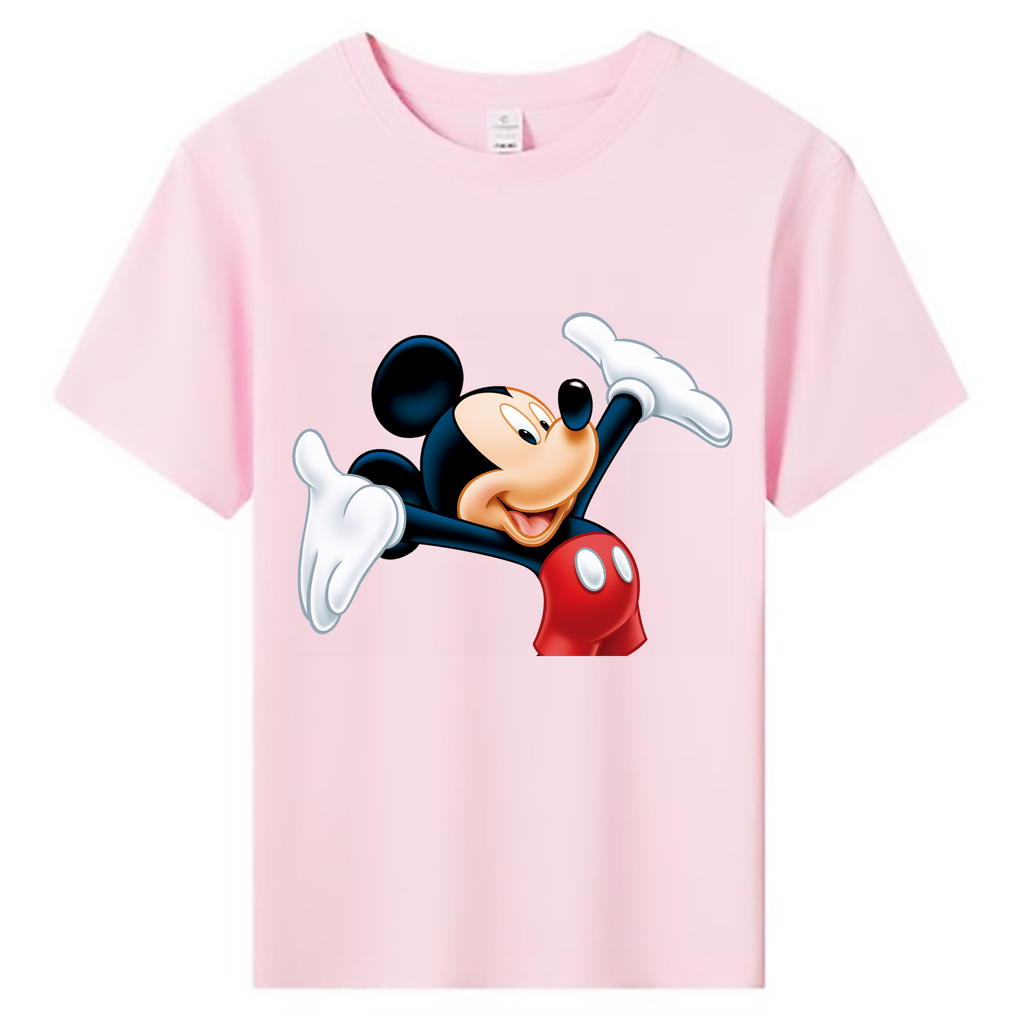 （画像用） ミッキーマウス Mickey Mouse 綿100％キッズTシャツ（フロントプリント）