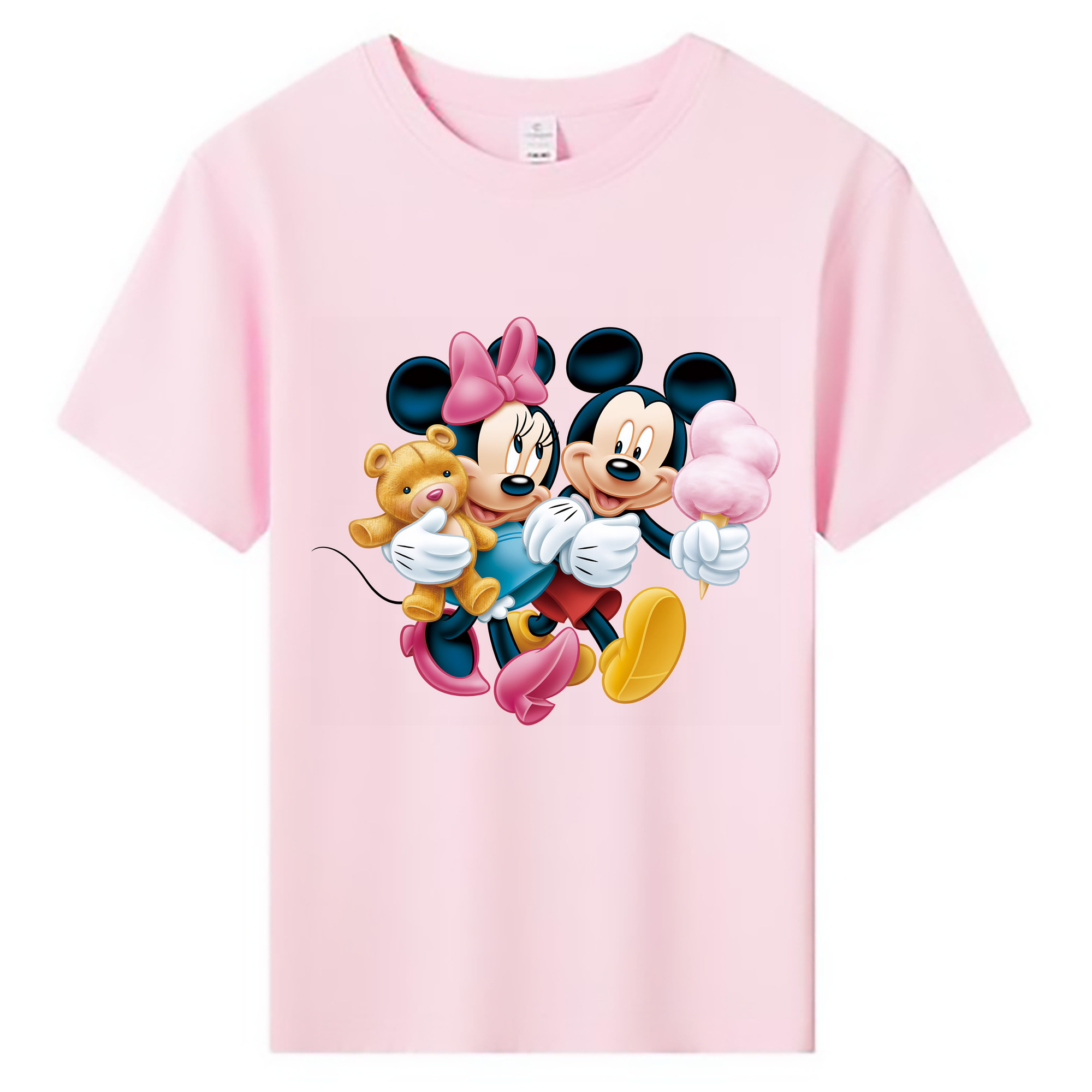 （画像用） ミッキーマウス Mickey Mouse 綿100％キッズTシャツ（フロントプリント）