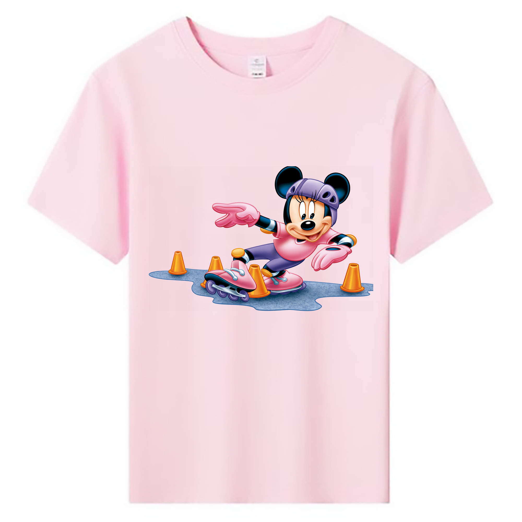 （画像用） ミッキーマウス Mickey Mouse 綿100％キッズTシャツ（フロントプリント）