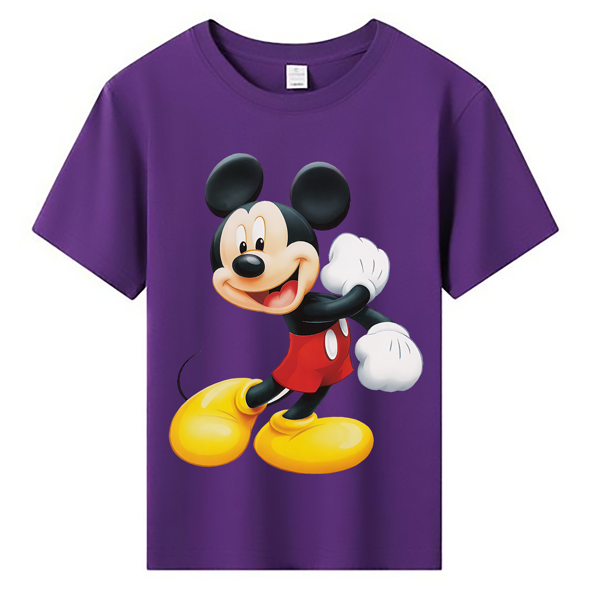 ミッキーマウス Mickey Mouse 綿100％キッズTシャツ（フロントプリント）