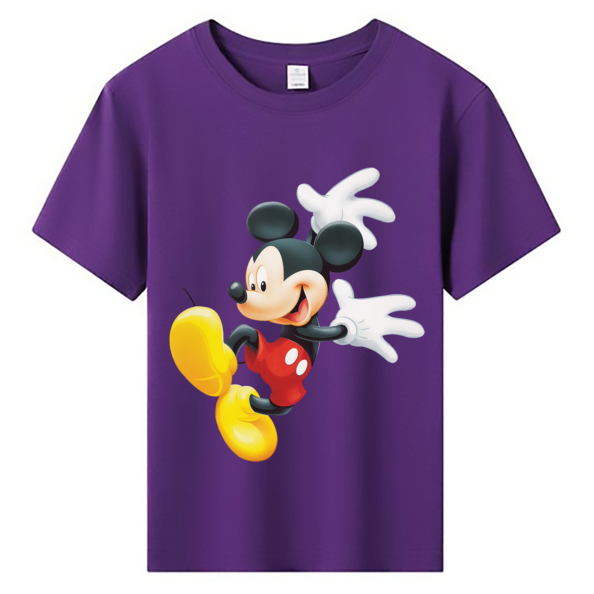 （画像用） ミッキーマウス Mickey Mouse 綿100％キッズTシャツ（フロントプリント）