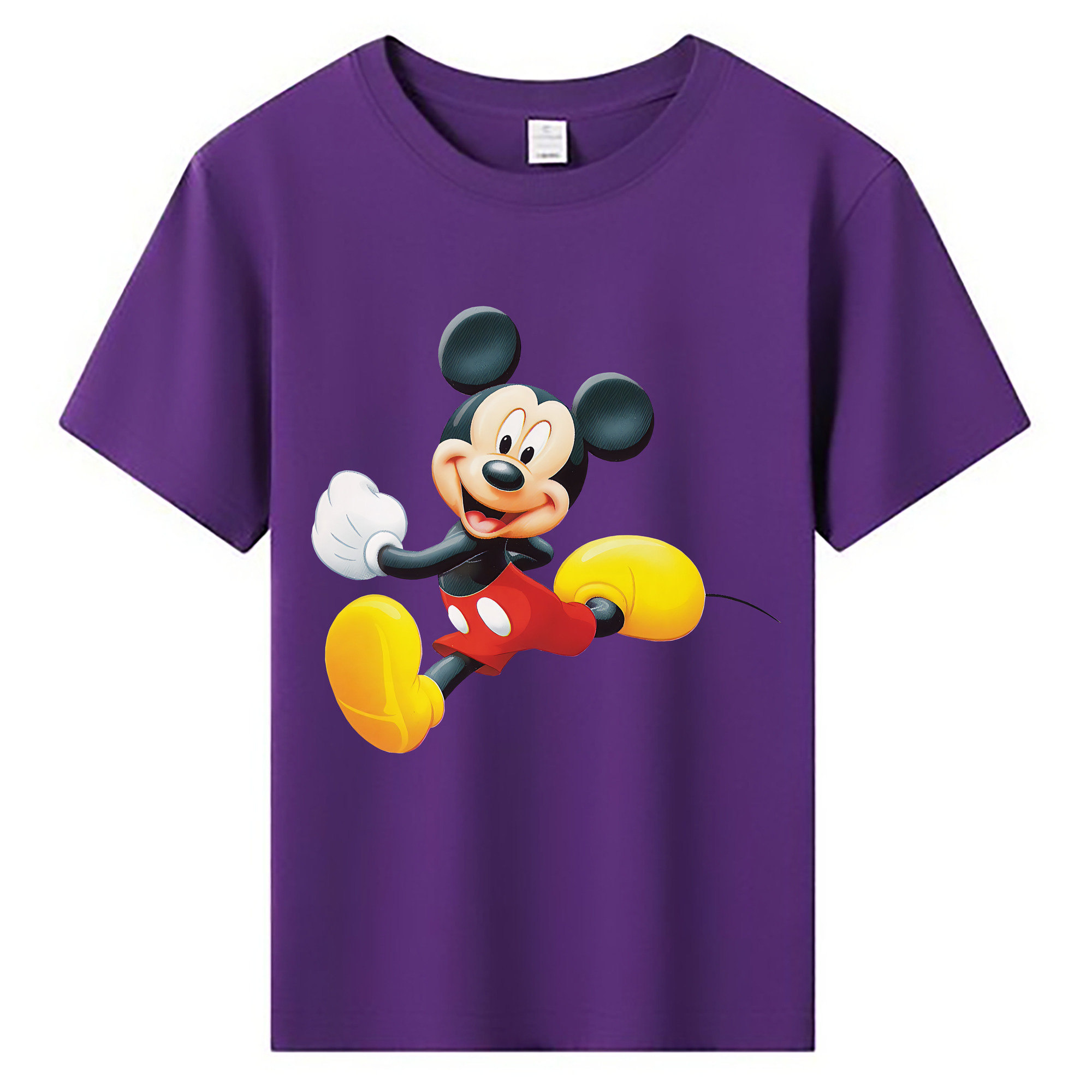 ミッキーマウス Mickey Mouse 綿100％キッズTシャツ（フロントプリント）