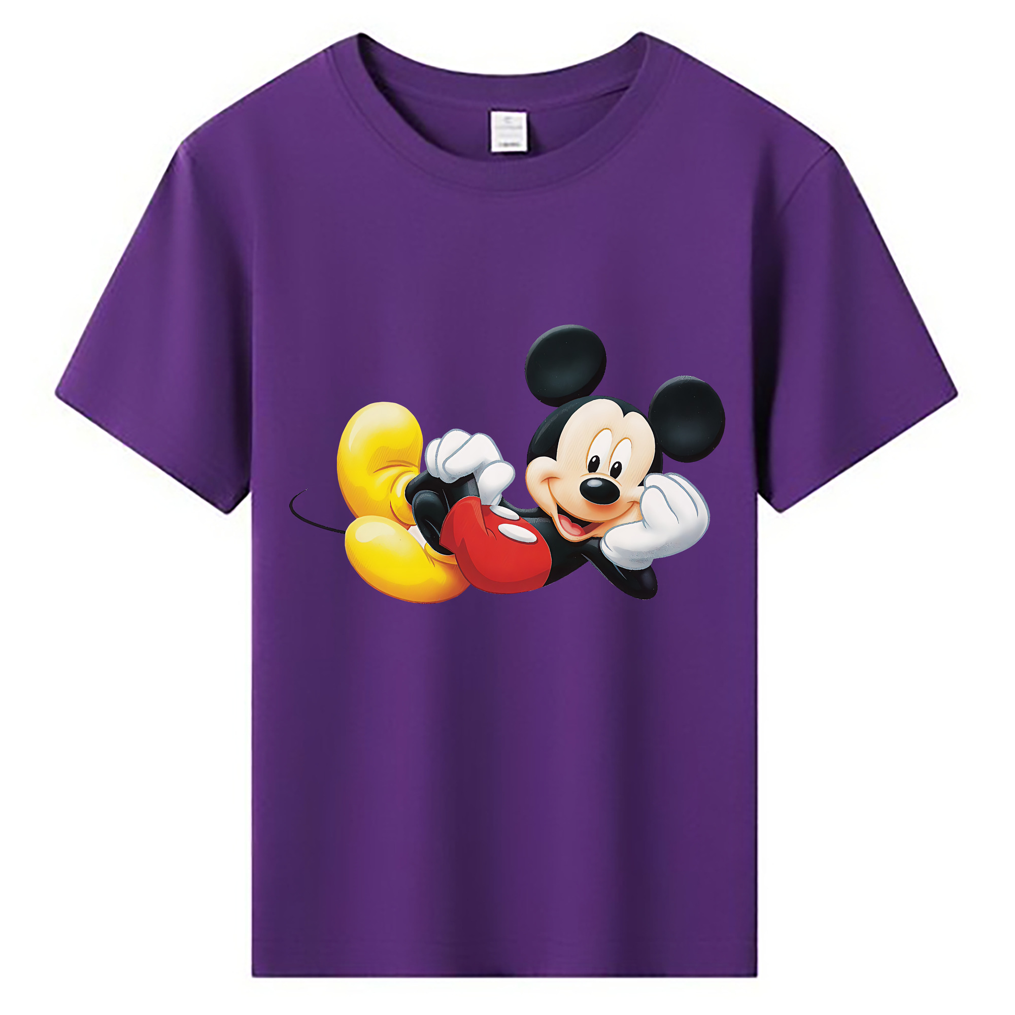 ミッキーマウス Mickey Mouse 綿100％キッズTシャツ（フロントプリント）