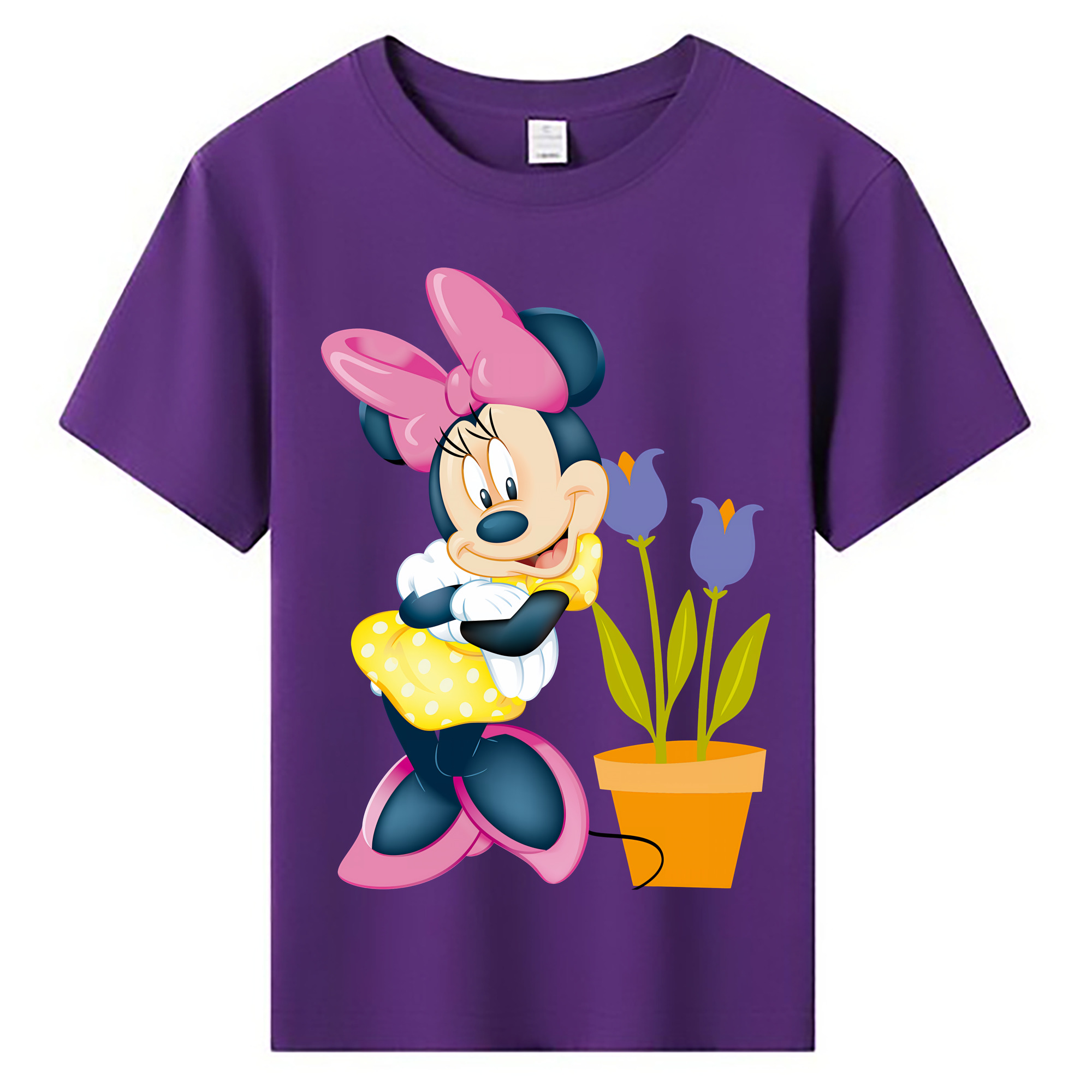 （画像用） ミッキーマウス Mickey Mouse 綿100％キッズTシャツ（フロントプリント）