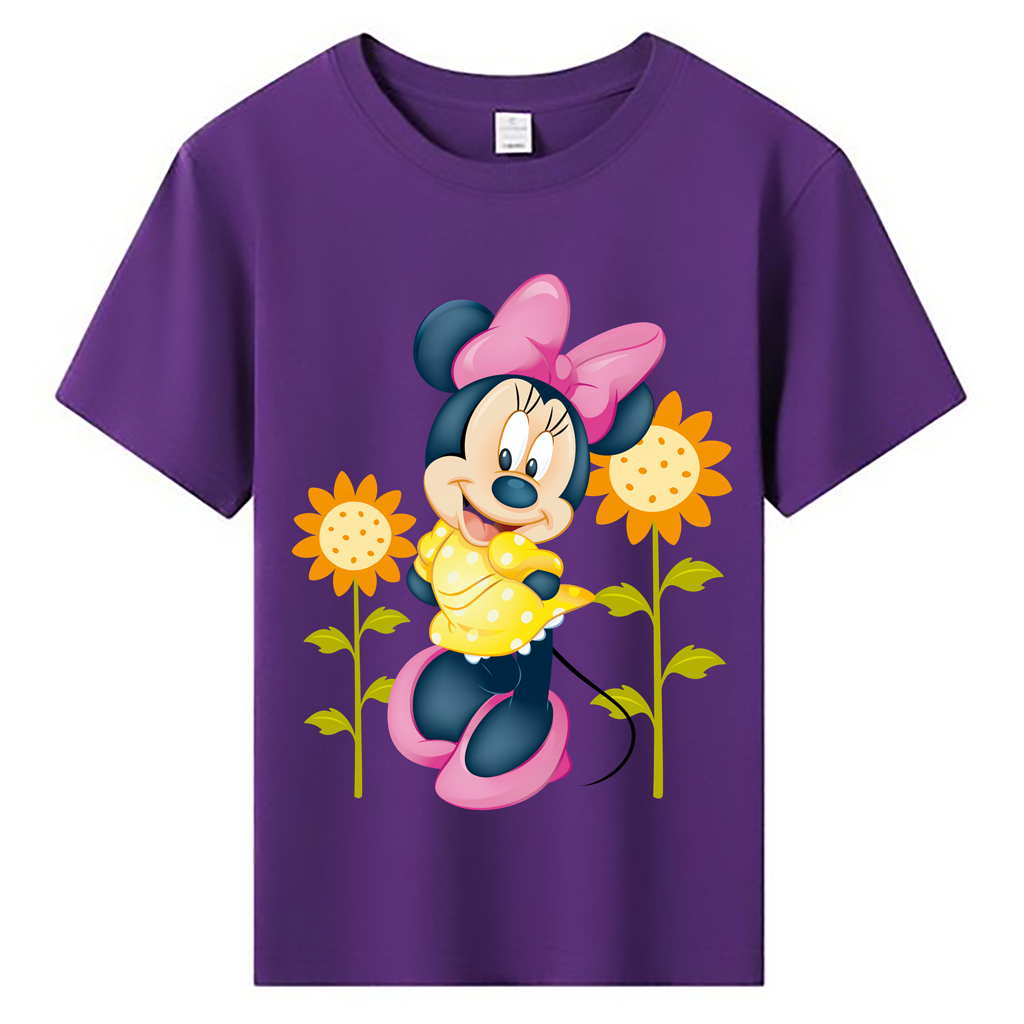 （画像用） ミッキーマウス Mickey Mouse 綿100％キッズTシャツ（フロントプリント）