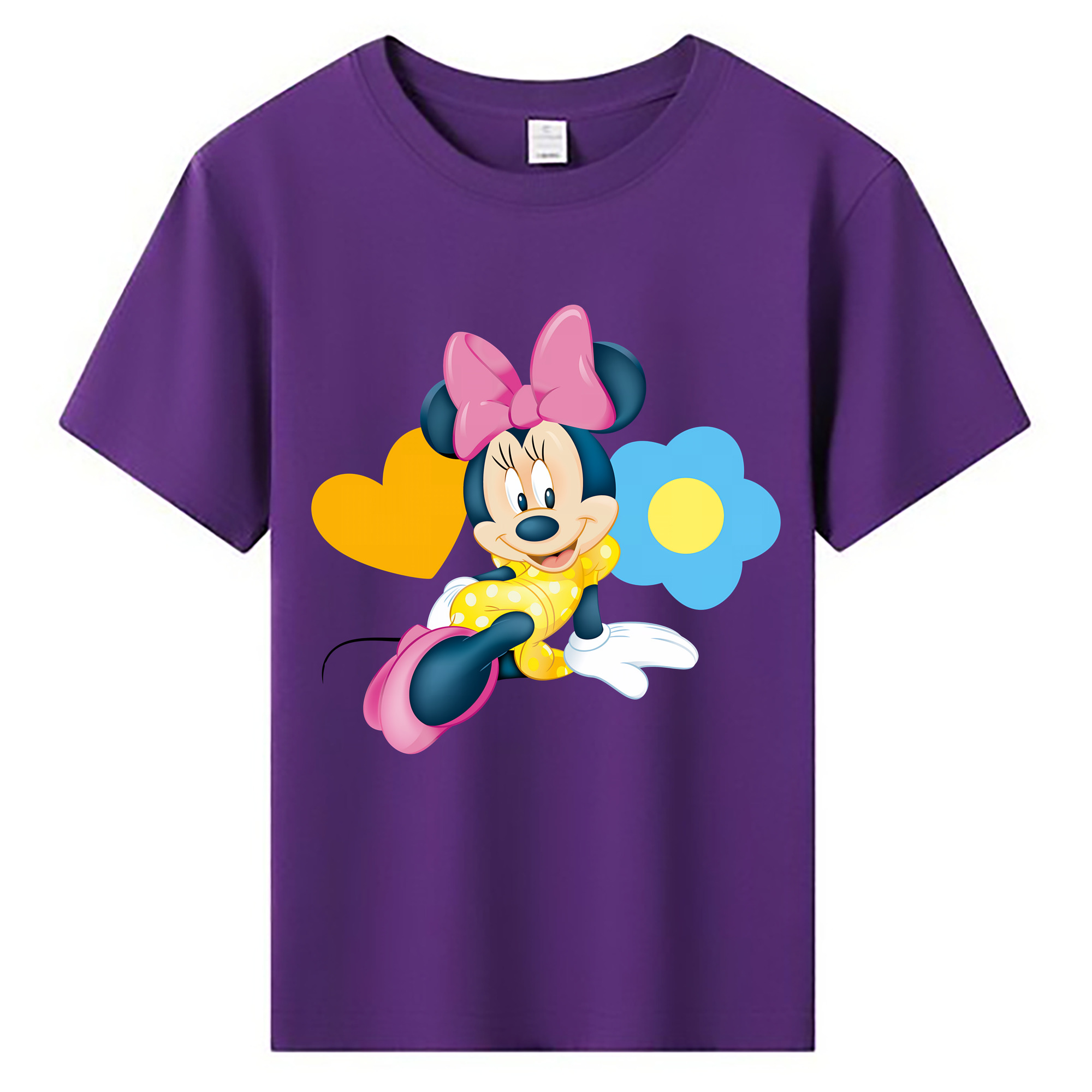 （画像用） ミッキーマウス Mickey Mouse 綿100％キッズTシャツ（フロントプリント）