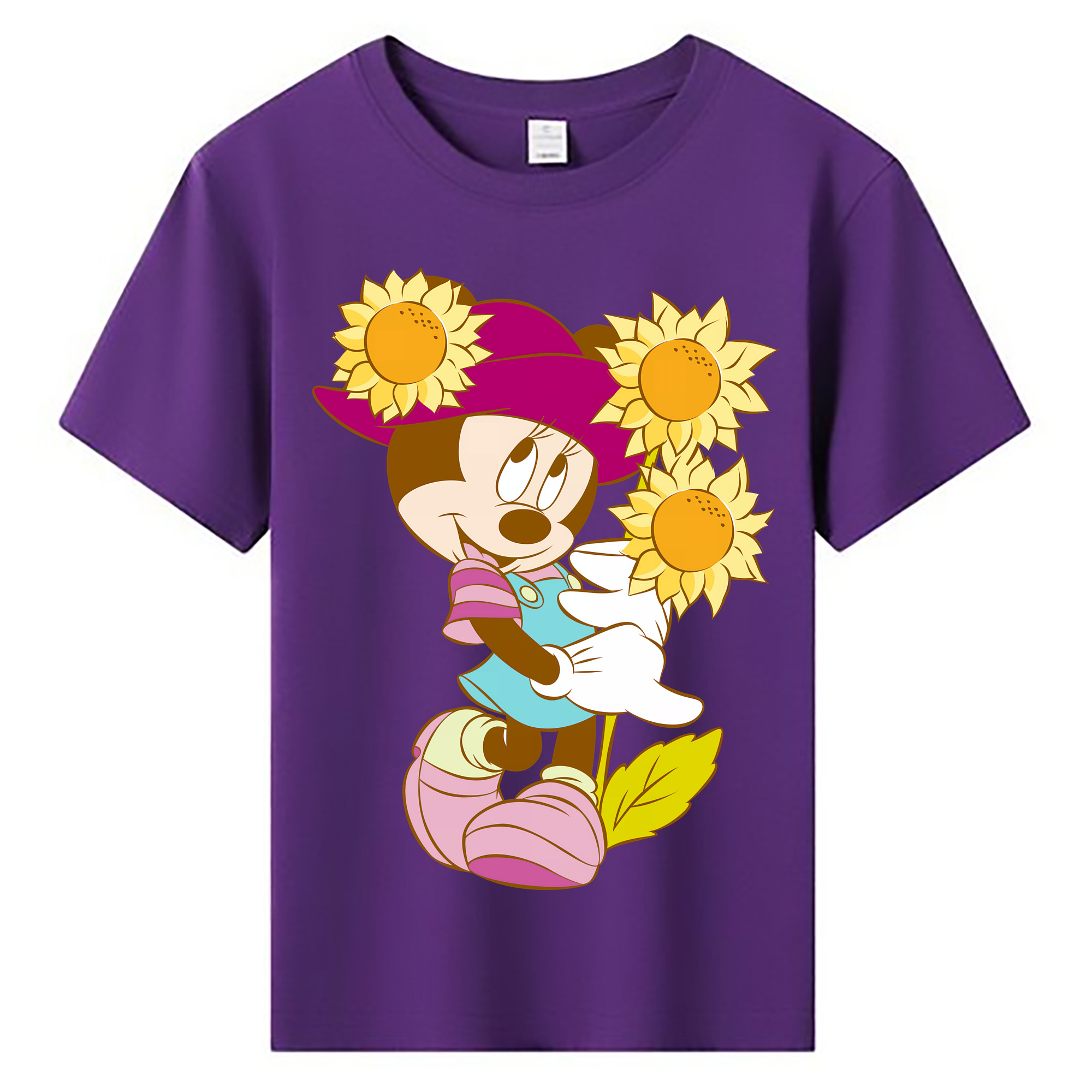 （画像用） ミッキーマウス Mickey Mouse 綿100％キッズTシャツ（フロントプリント）