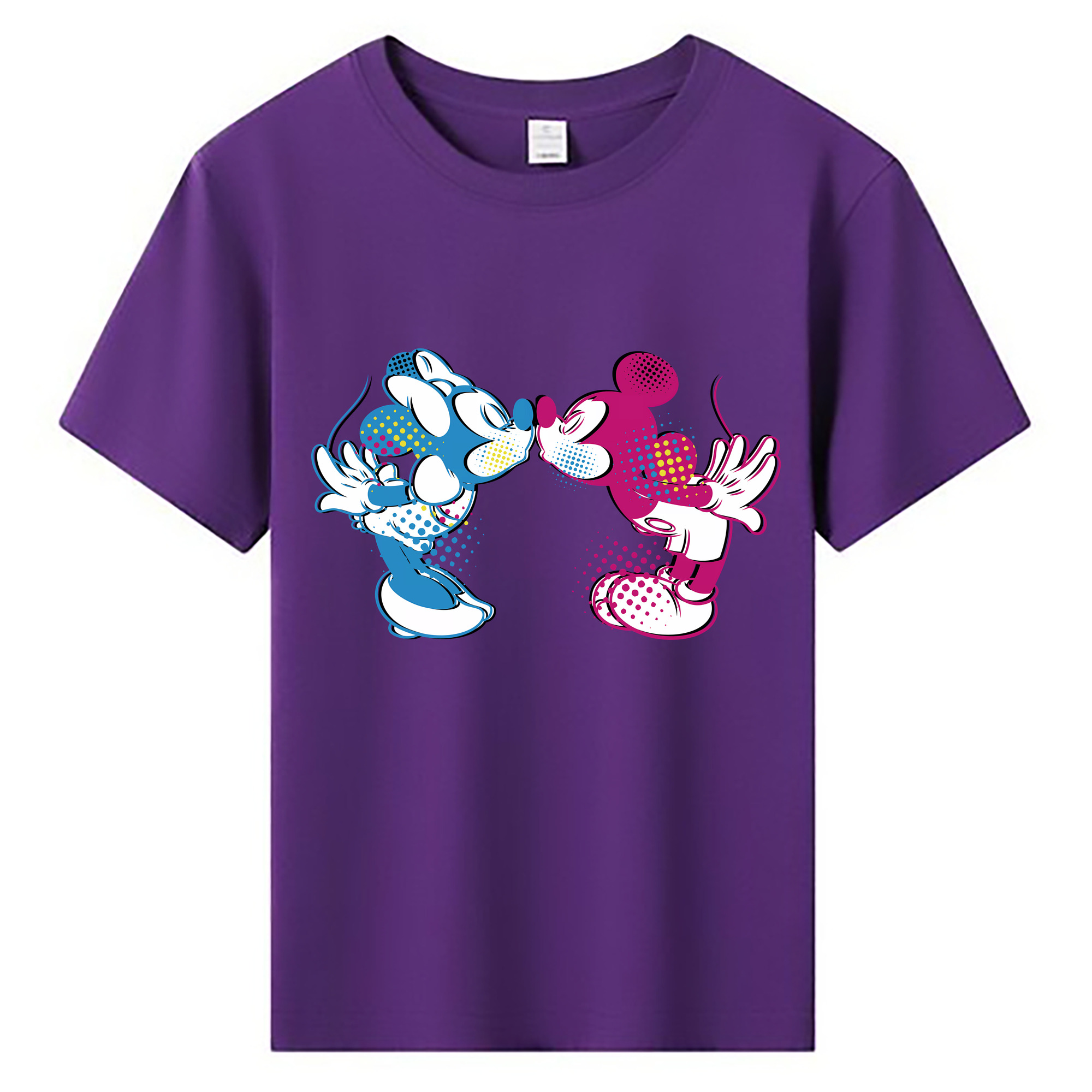 （画像用） ミッキーマウス Mickey Mouse 綿100％キッズTシャツ（フロントプリント）