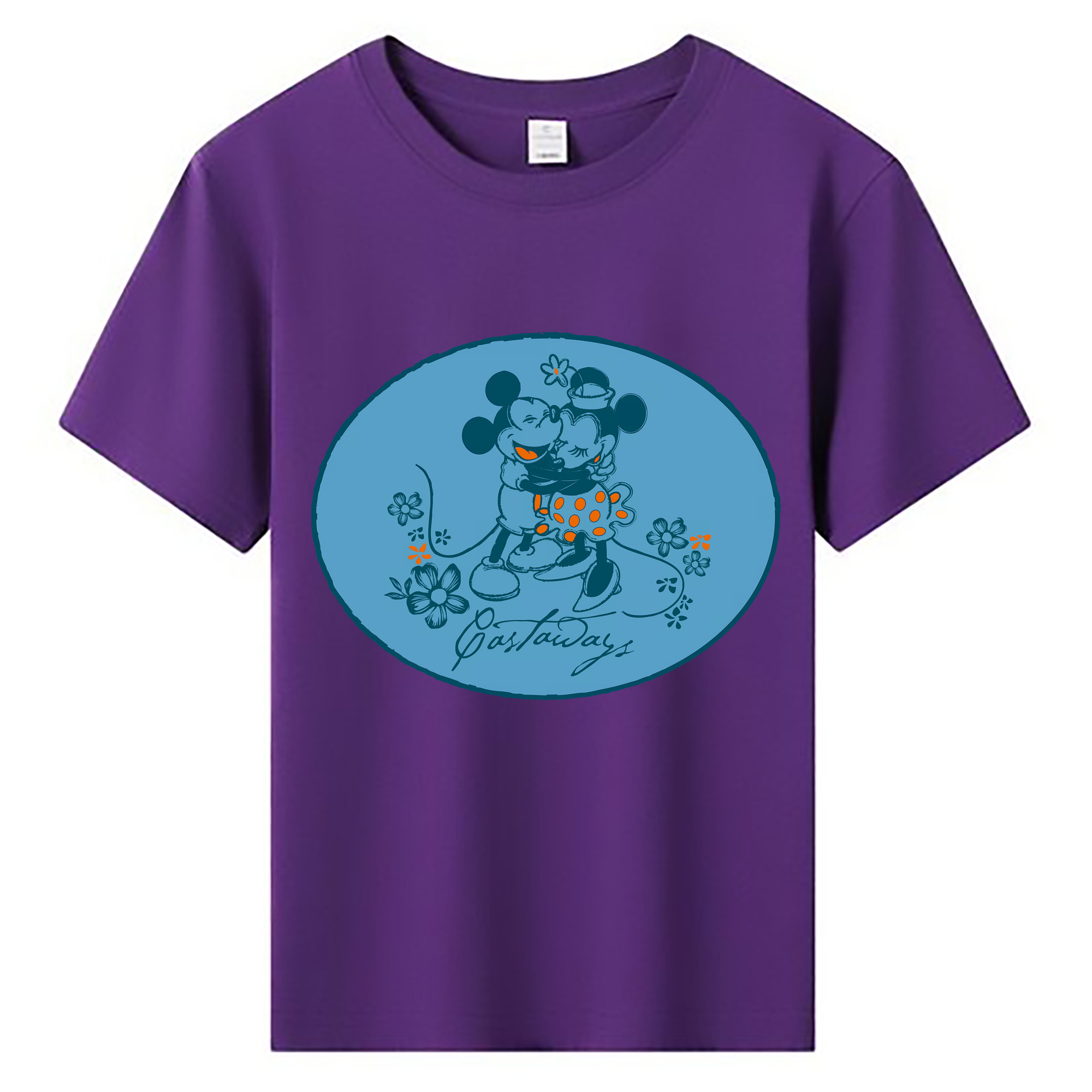 （画像用） ミッキーマウス Mickey Mouse 綿100％キッズTシャツ（フロントプリント）