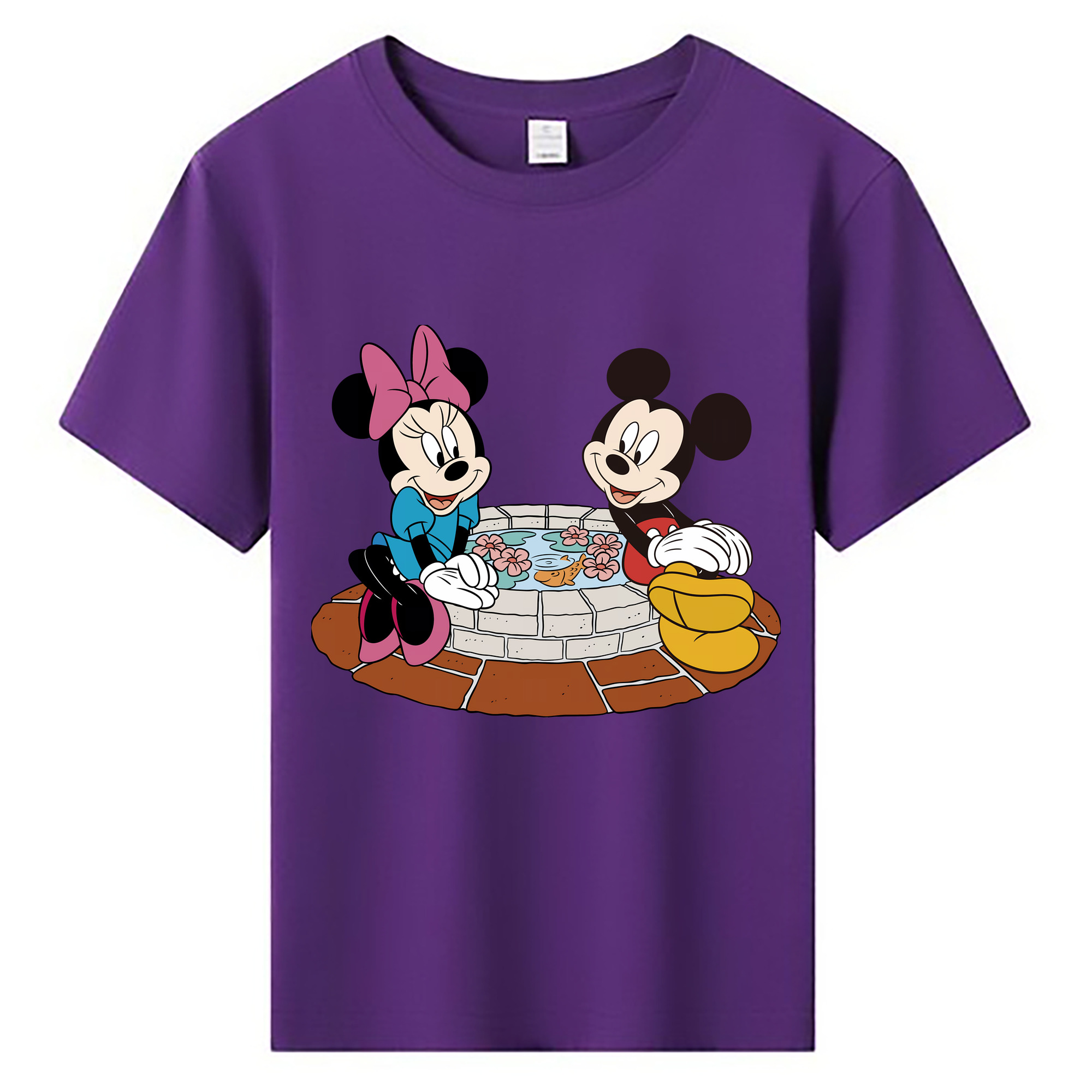 （画像用） ミッキーマウス Mickey Mouse 綿100％キッズTシャツ（フロントプリント）