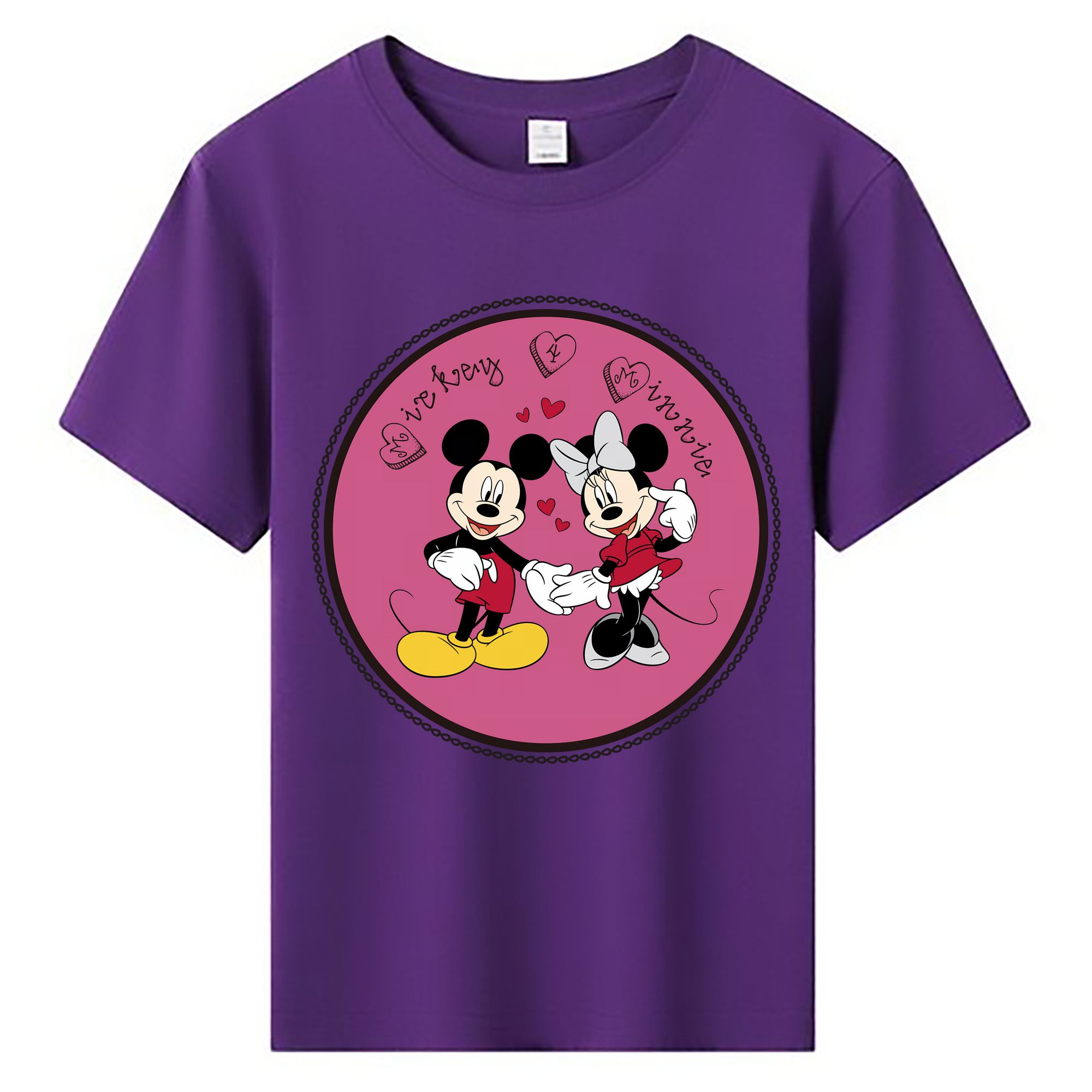 （画像用） ミッキーマウス Mickey Mouse 綿100％キッズTシャツ（フロントプリント）