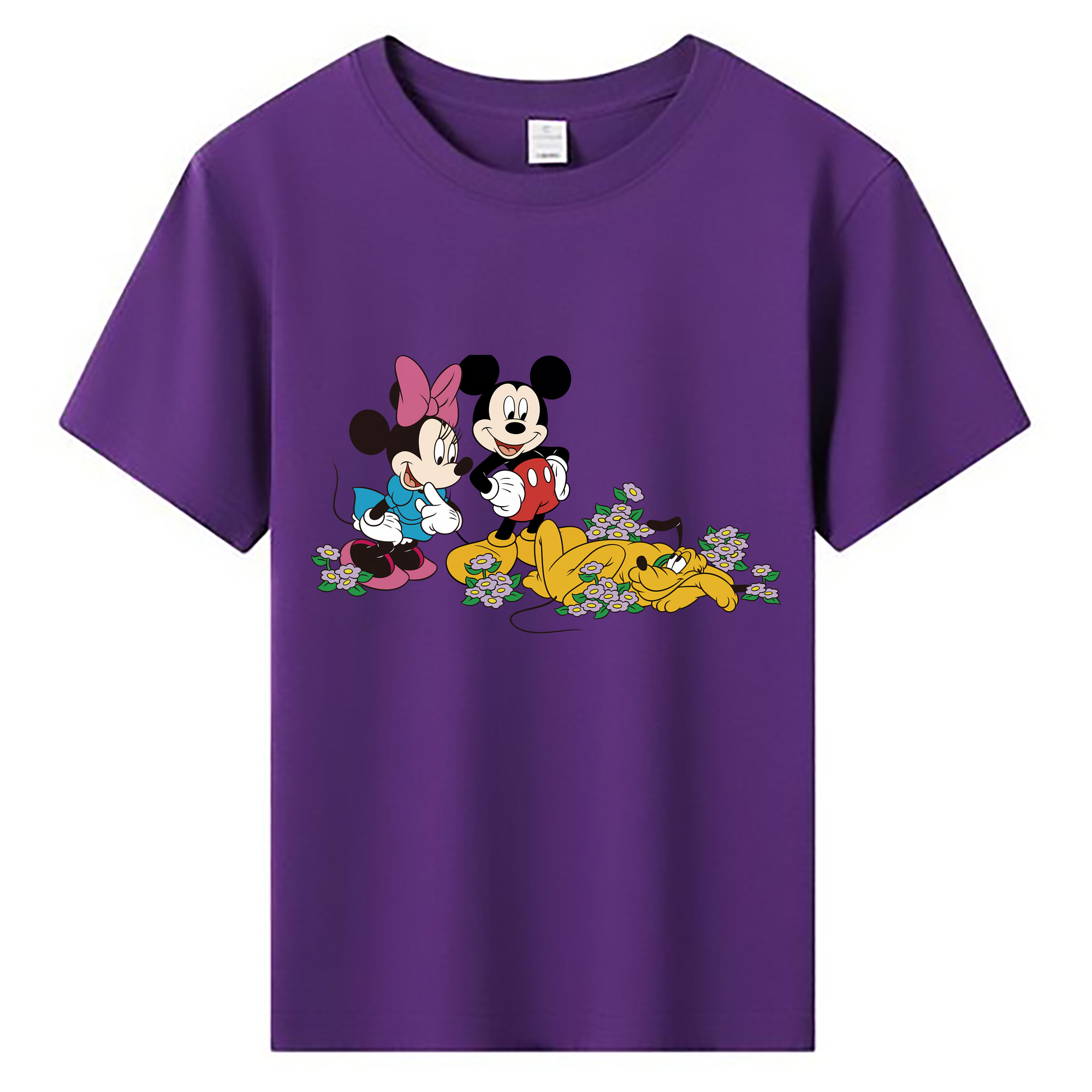（画像用） ミッキーマウス Mickey Mouse 綿100％キッズTシャツ（フロントプリント）