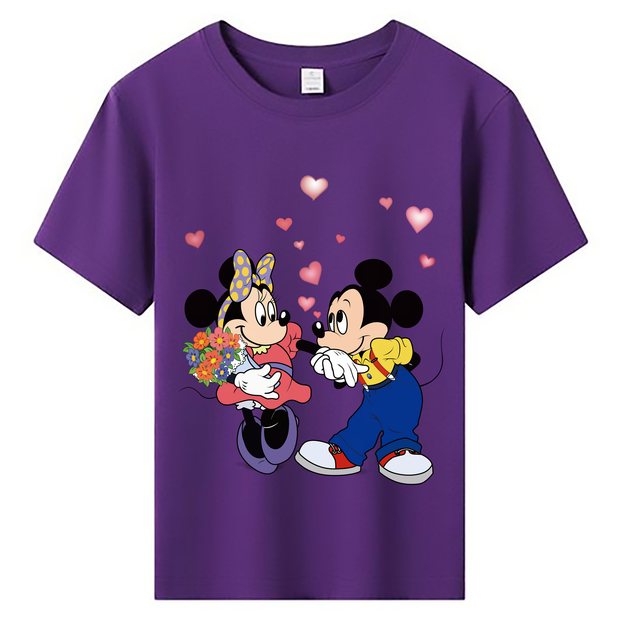 （画像用） ミッキーマウス Mickey Mouse 綿100％キッズTシャツ（フロントプリント）