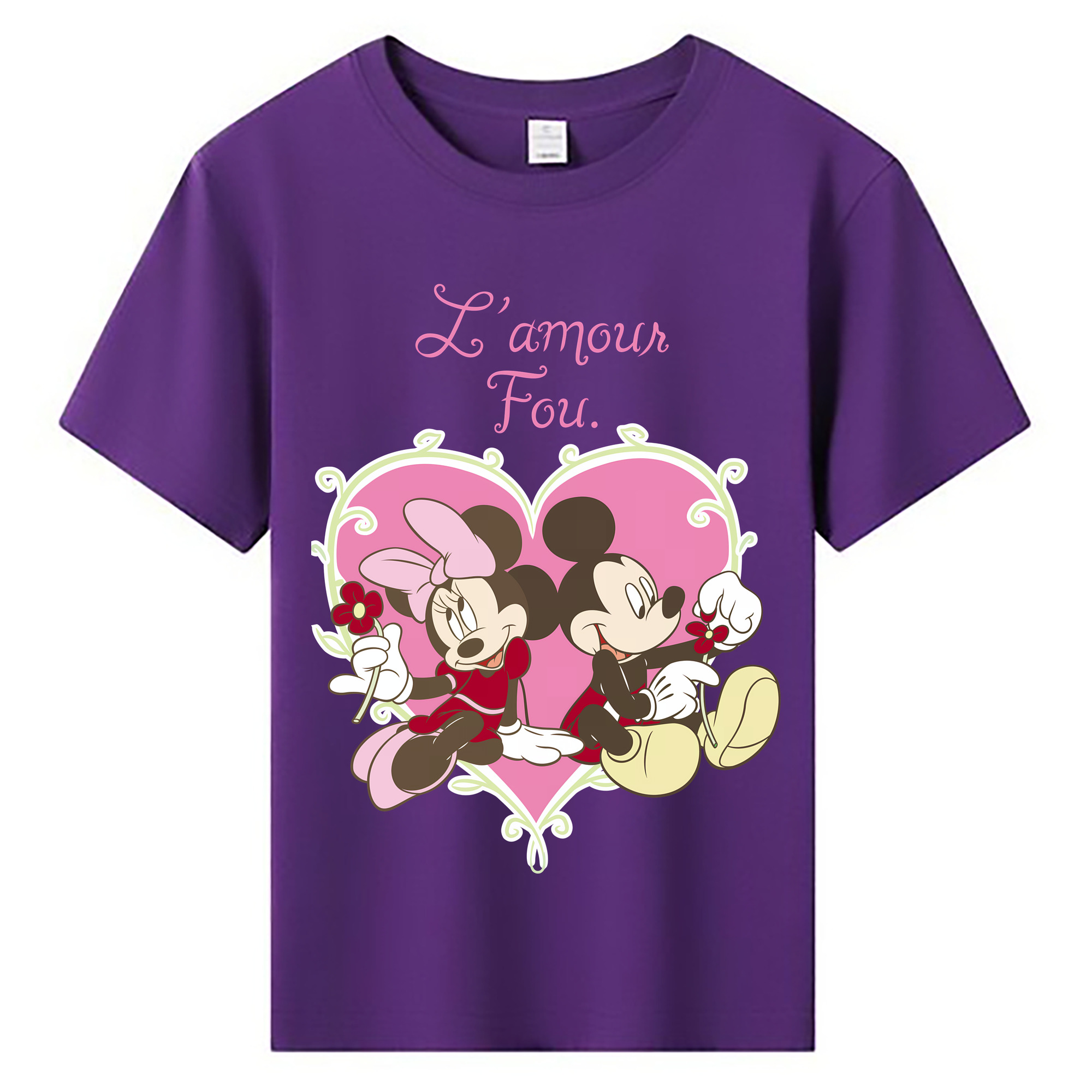 ミッキーマウス Mickey Mouse 綿100％キッズTシャツ（フロントプリント）
