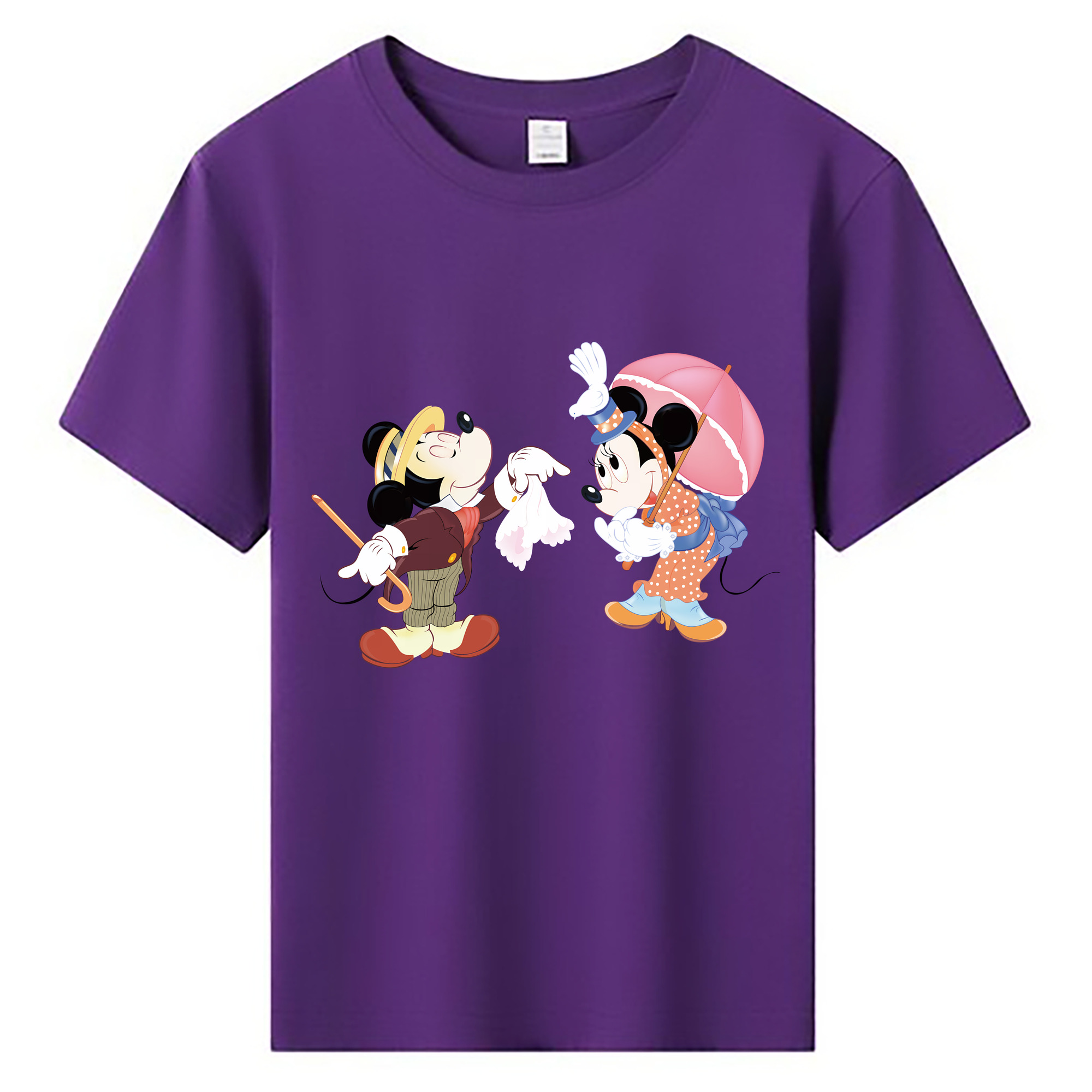 （画像用） ミッキーマウス Mickey Mouse 綿100％キッズTシャツ（フロントプリント）