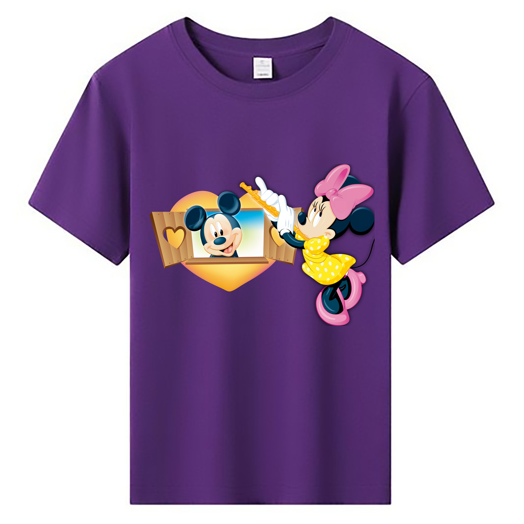 ミッキーマウス Mickey Mouse 綿100％キッズTシャツ（フロントプリント）