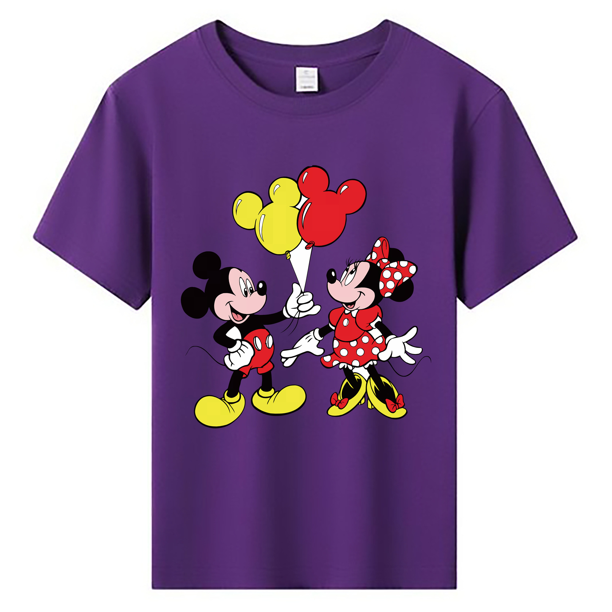 （画像用） ミッキーマウス Mickey Mouse 綿100％キッズTシャツ（フロントプリント）