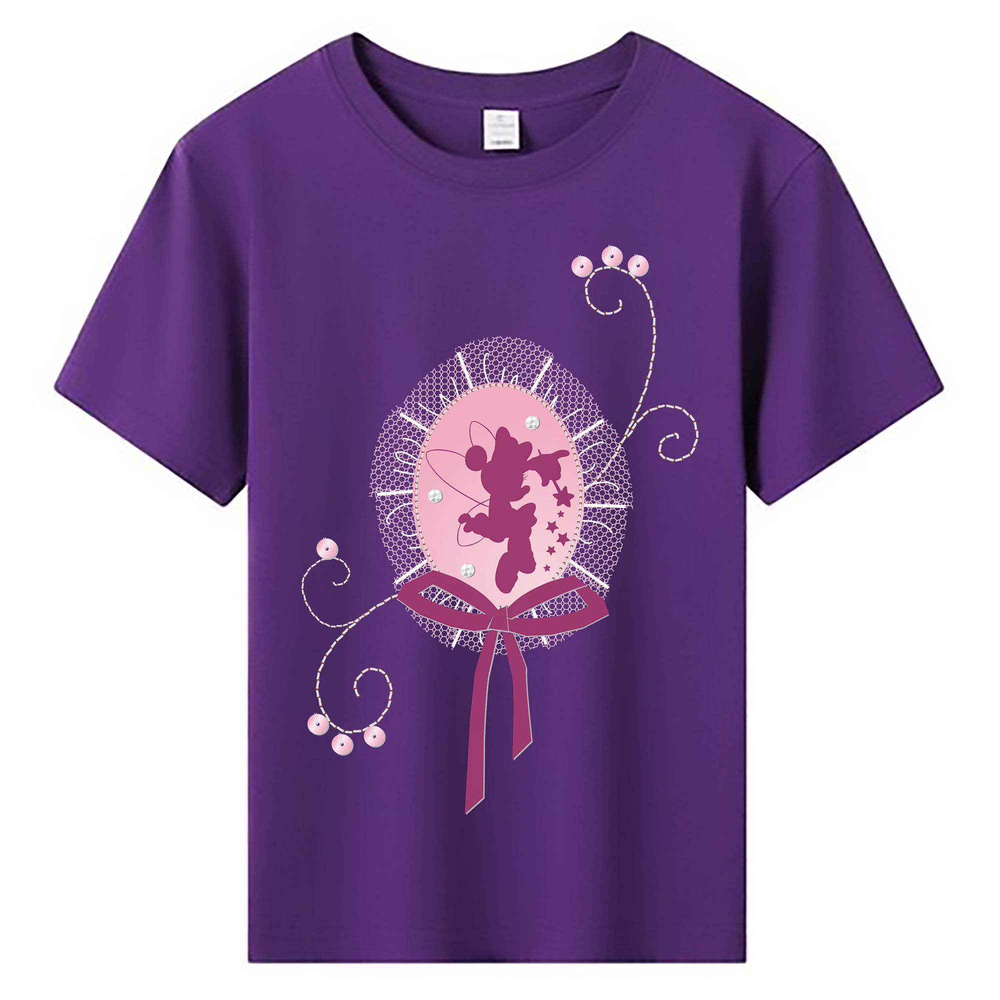 （画像用） ミッキーマウス Mickey Mouse 綿100％キッズTシャツ（フロントプリント）