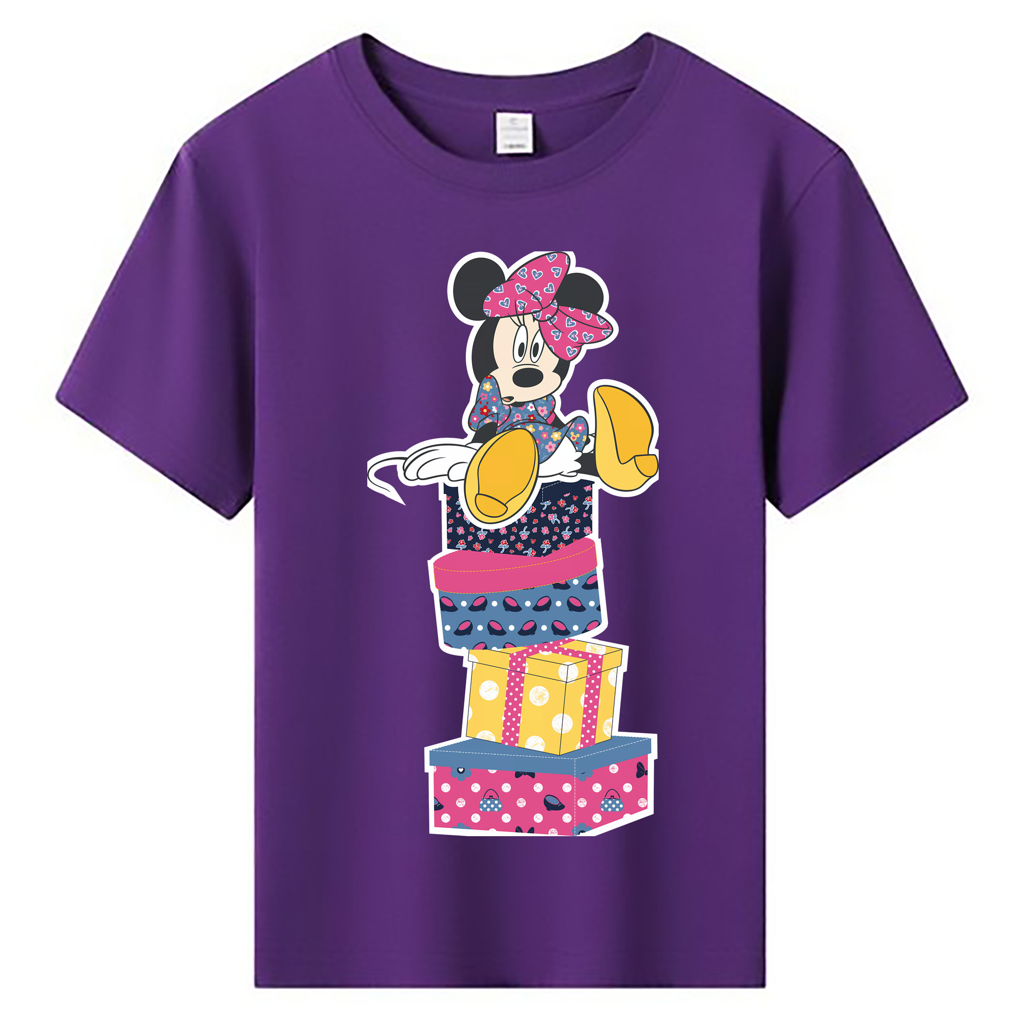 （画像用） ミッキーマウス Mickey Mouse 綿100％キッズTシャツ（フロントプリント）