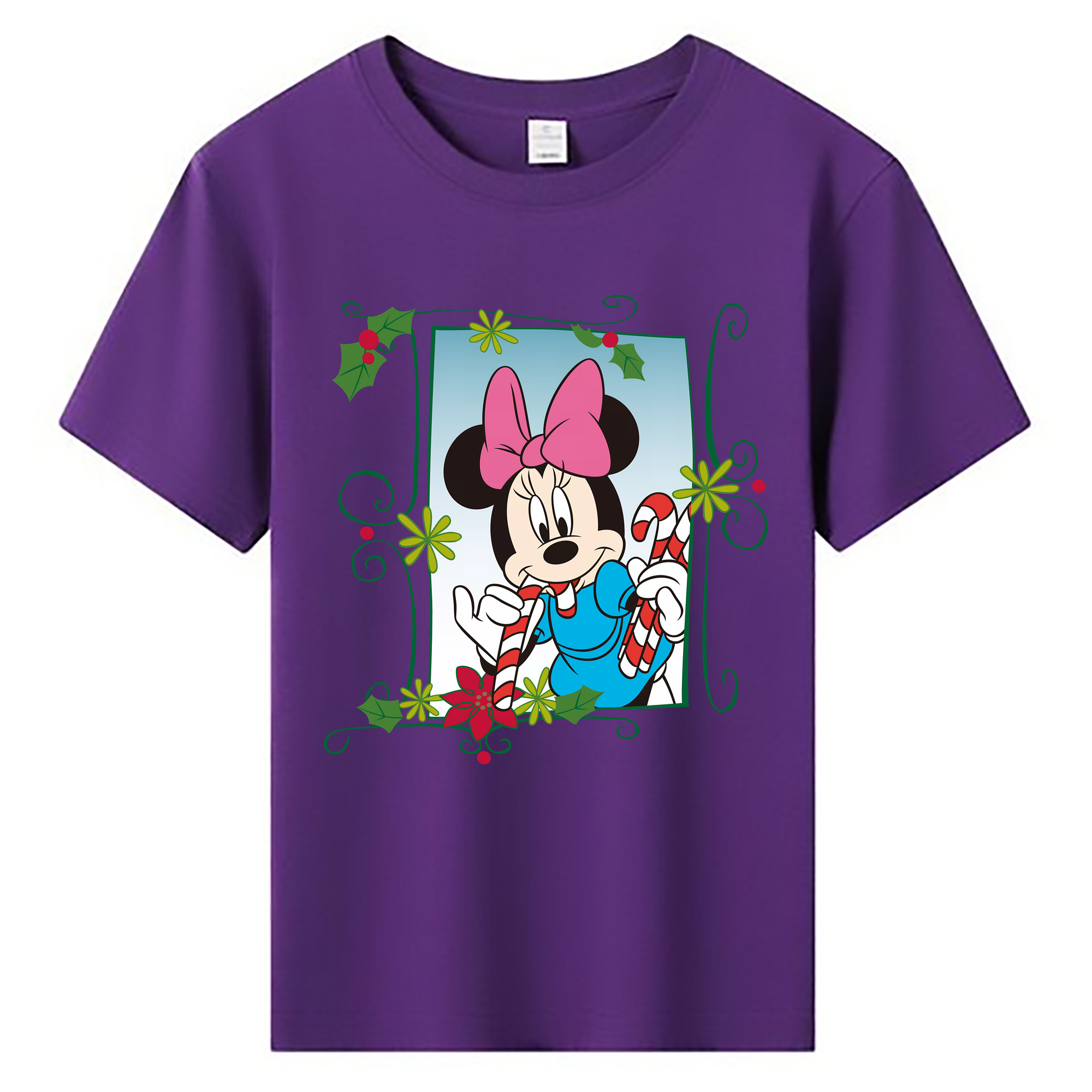 （画像用） ミッキーマウス Mickey Mouse 綿100％キッズTシャツ（フロントプリント）