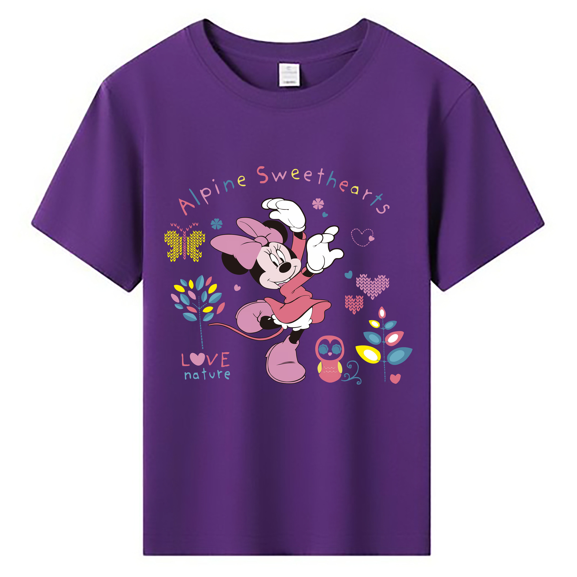 （画像用） ミッキーマウス Mickey Mouse 綿100％キッズTシャツ（フロントプリント）