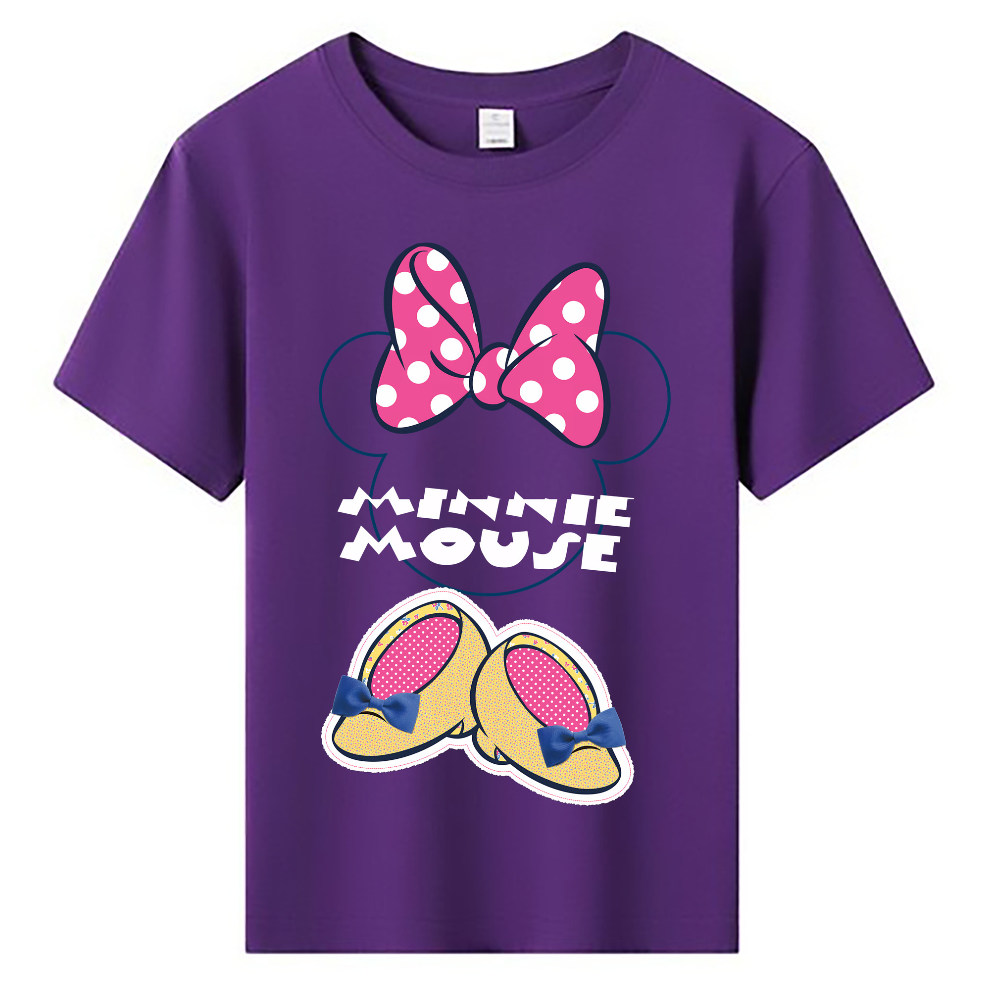 （画像用） ミッキーマウス Mickey Mouse 綿100％キッズTシャツ（フロントプリント）