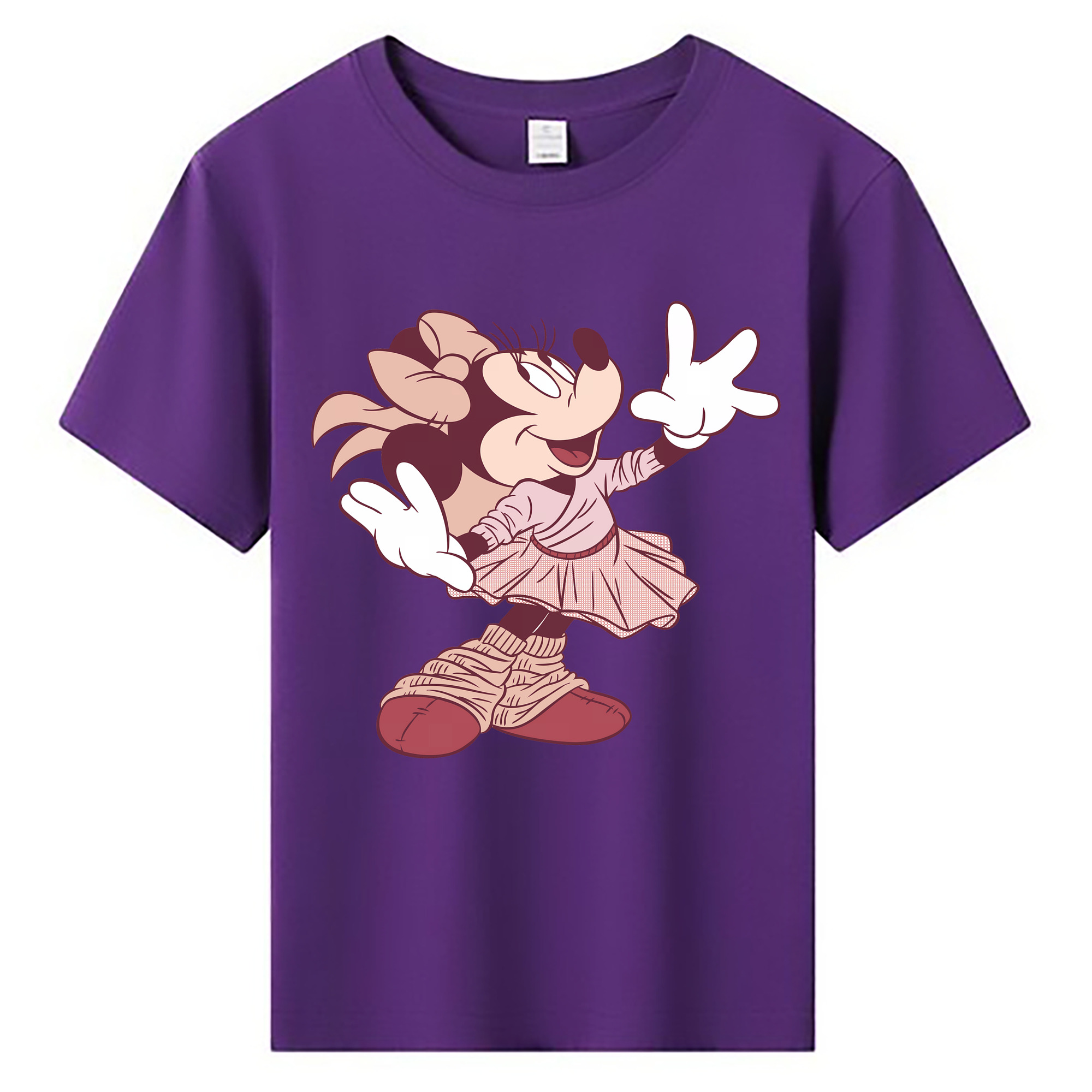 （画像用） ミッキーマウス Mickey Mouse 綿100％キッズTシャツ（フロントプリント）