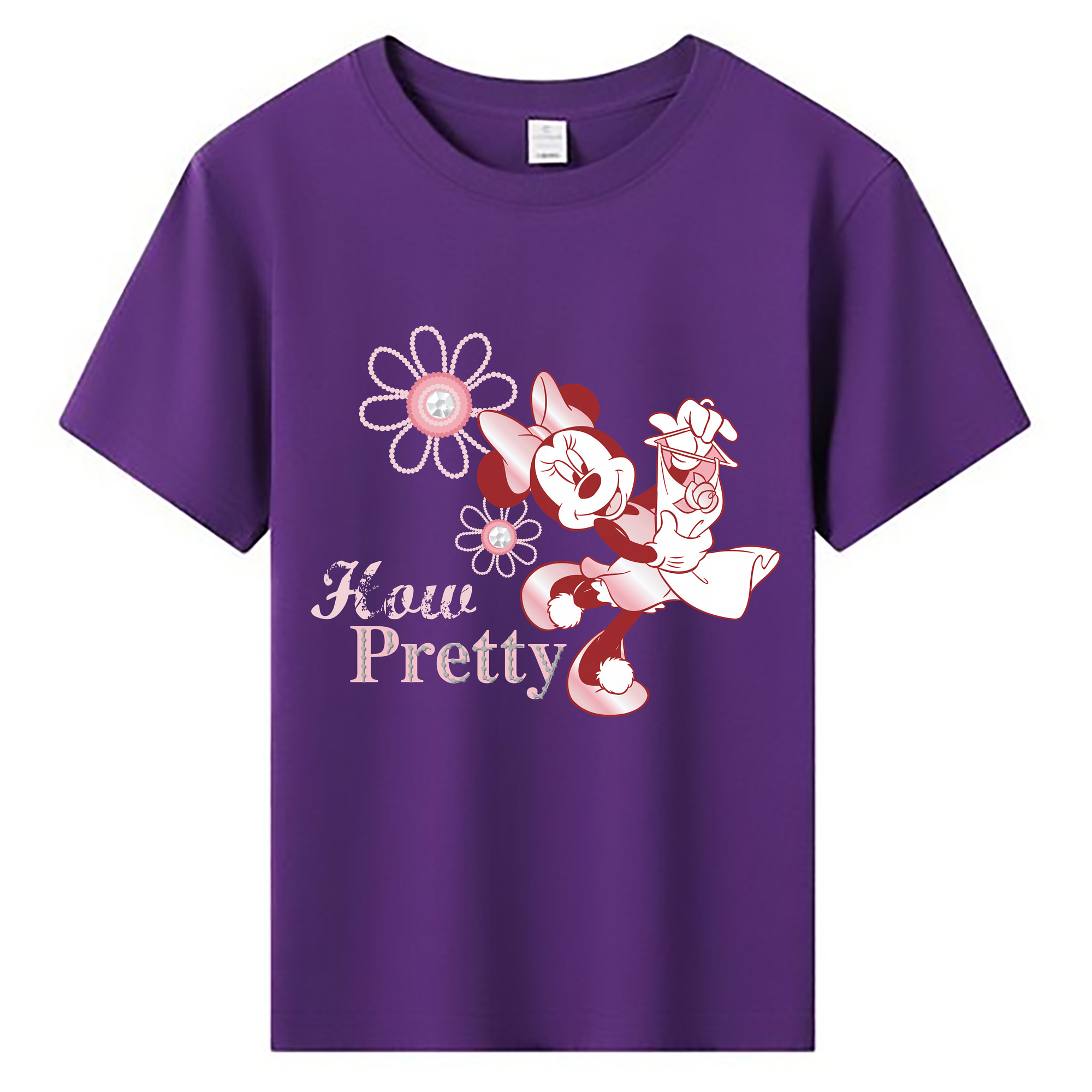 （画像用） ミッキーマウス Mickey Mouse 綿100％キッズTシャツ（フロントプリント）