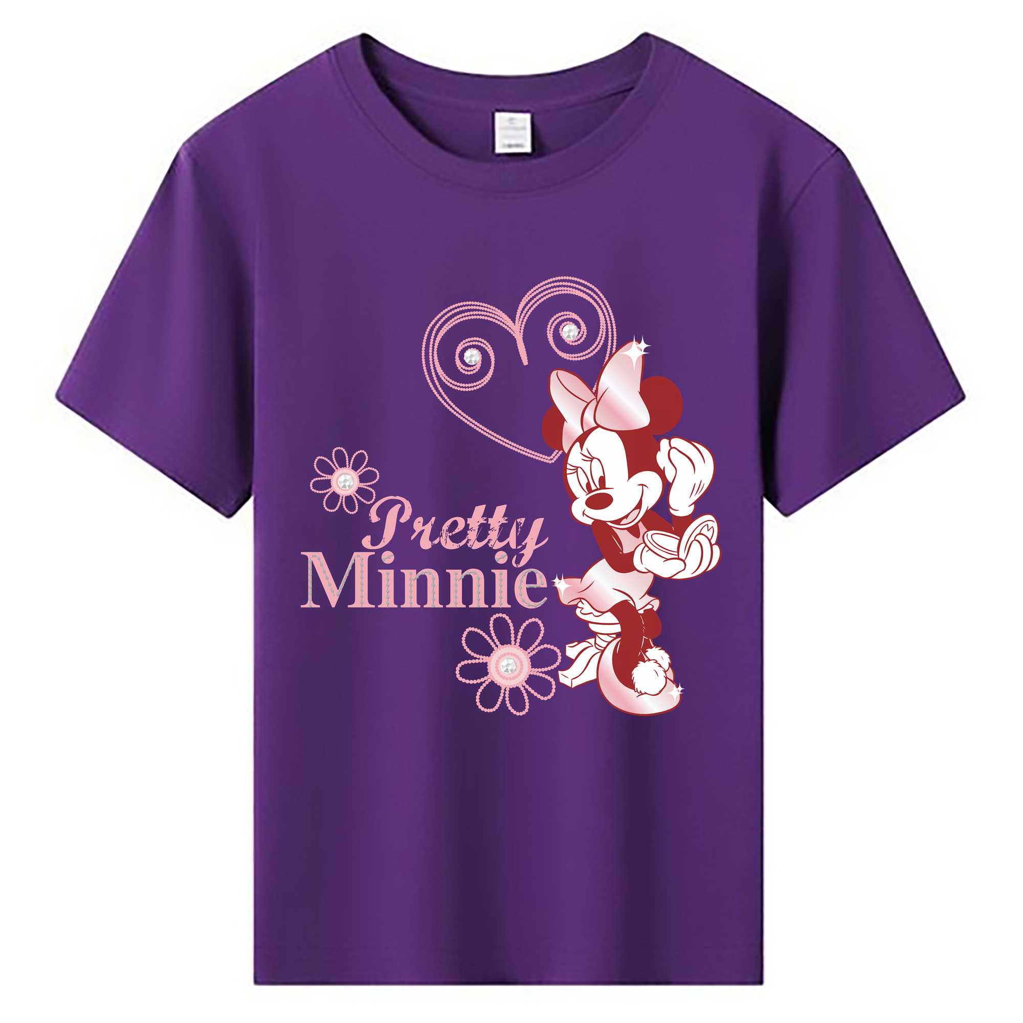 （画像用） ミッキーマウス Mickey Mouse 綿100％キッズTシャツ（フロントプリント）