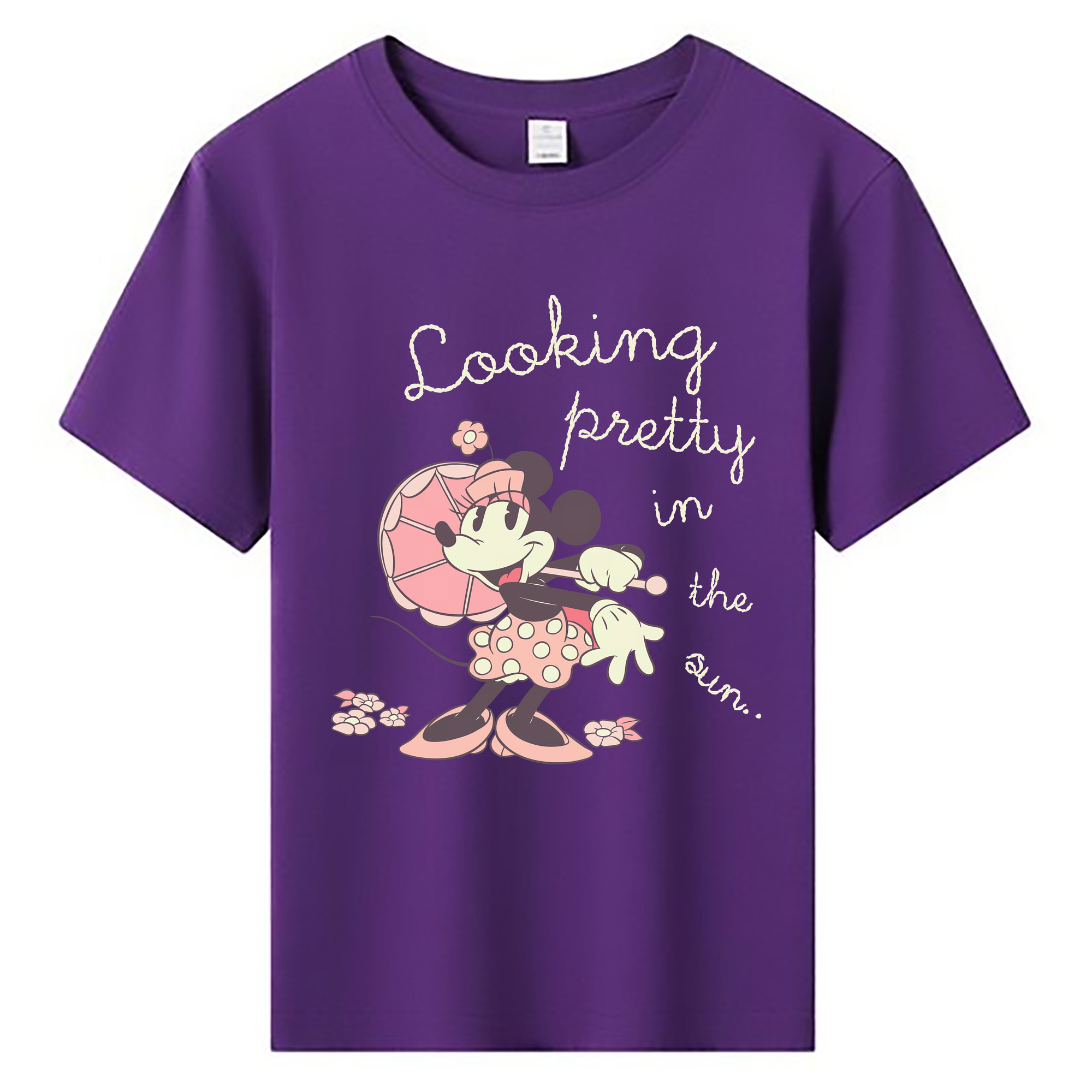 （画像用） ミッキーマウス Mickey Mouse 綿100％キッズTシャツ（フロントプリント）