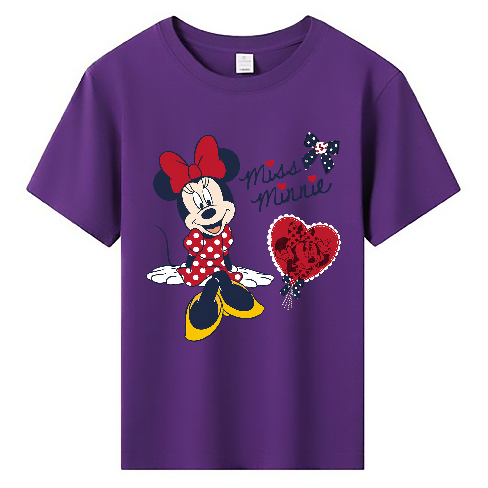 （画像用） ミッキーマウス Mickey Mouse 綿100％キッズTシャツ（フロントプリント）