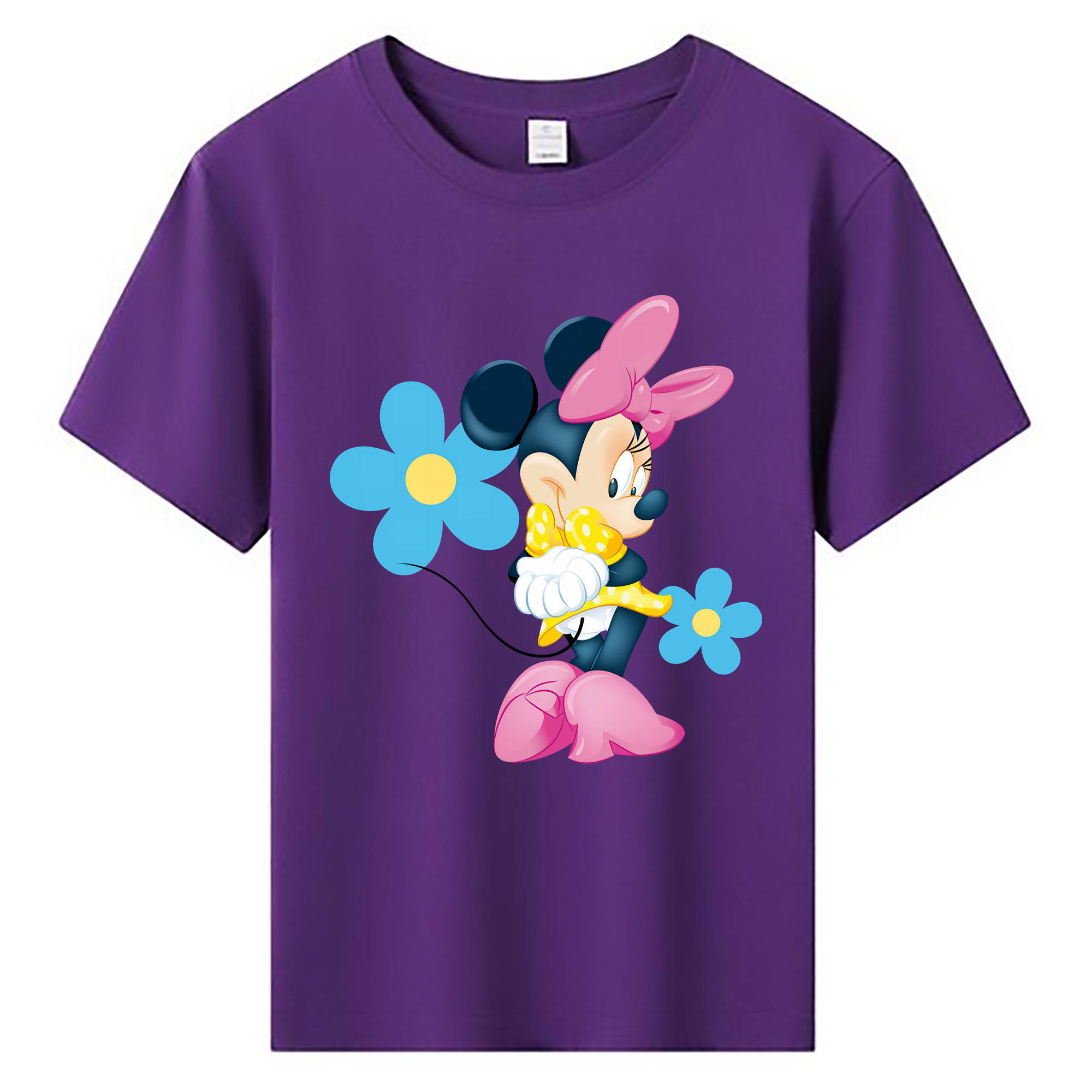 （画像用） ミッキーマウス Mickey Mouse 綿100％キッズTシャツ（フロントプリント）