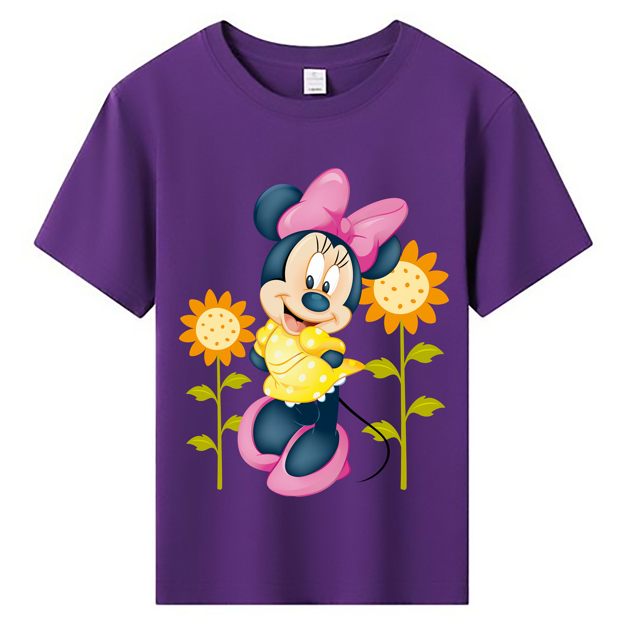 （画像用） ミッキーマウス Mickey Mouse 綿100％キッズTシャツ（フロントプリント）