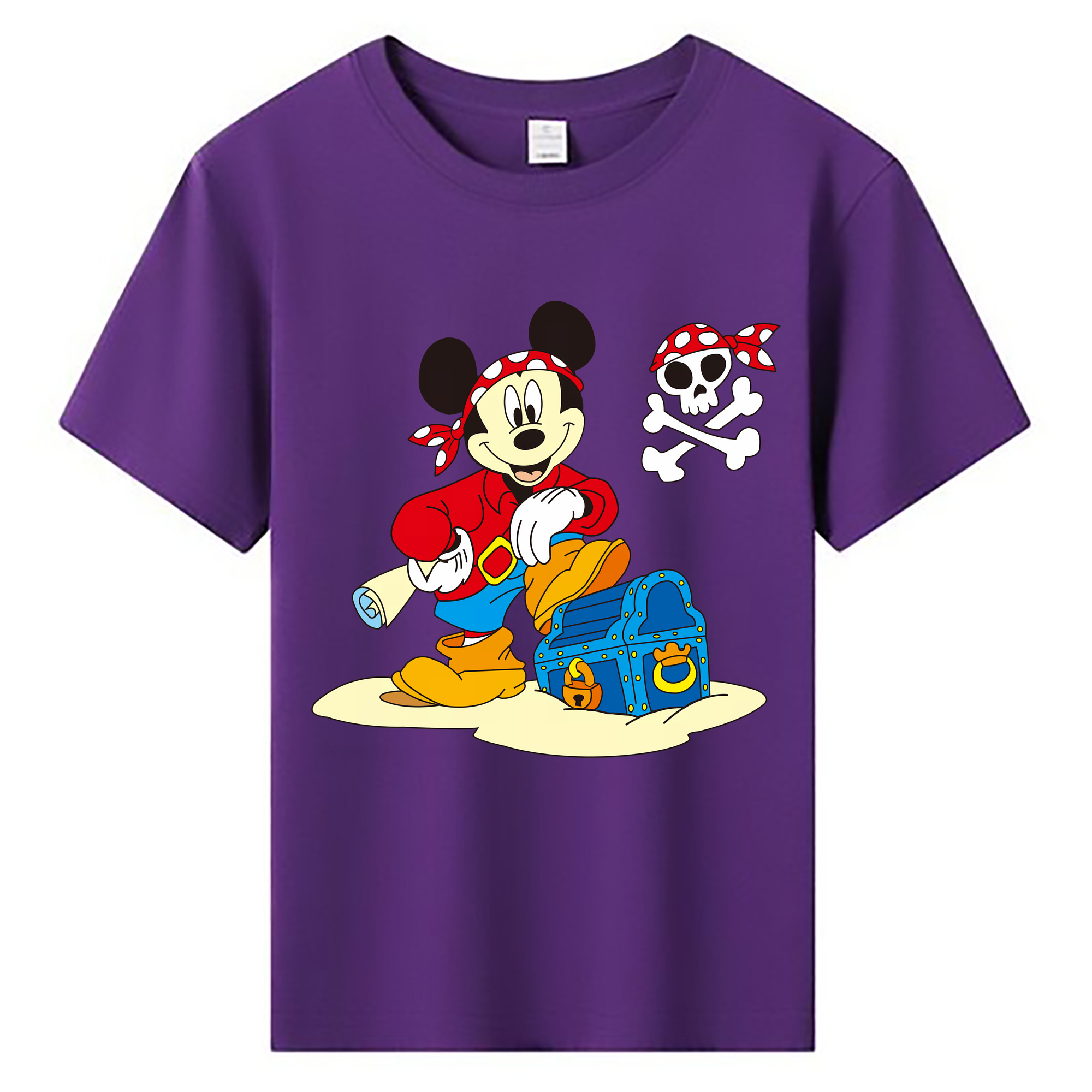 （画像用） ミッキーマウス Mickey Mouse 綿100％キッズTシャツ（フロントプリント）