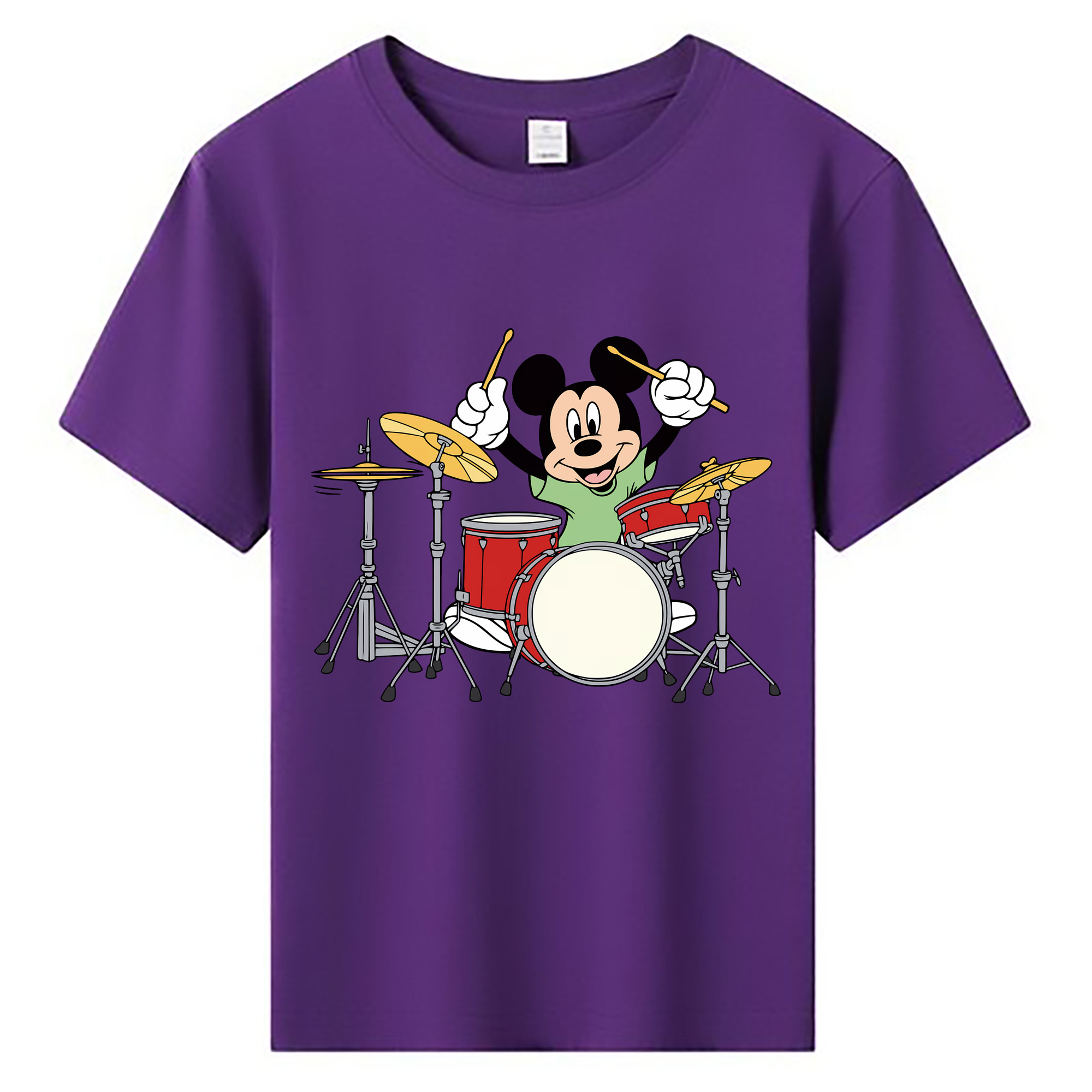 （画像用） ミッキーマウス Mickey Mouse 綿100％キッズTシャツ（フロントプリント）