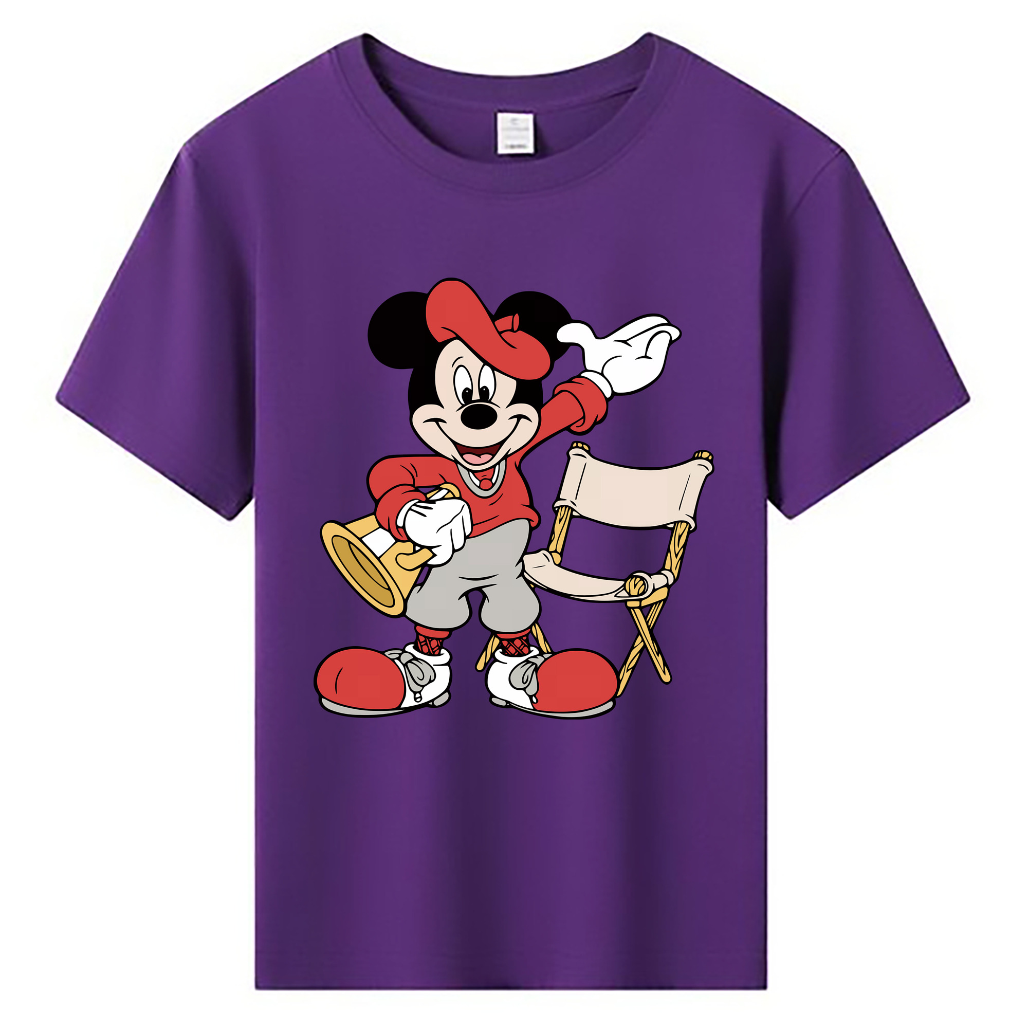 （画像用） ミッキーマウス Mickey Mouse 綿100％キッズTシャツ（フロントプリント）